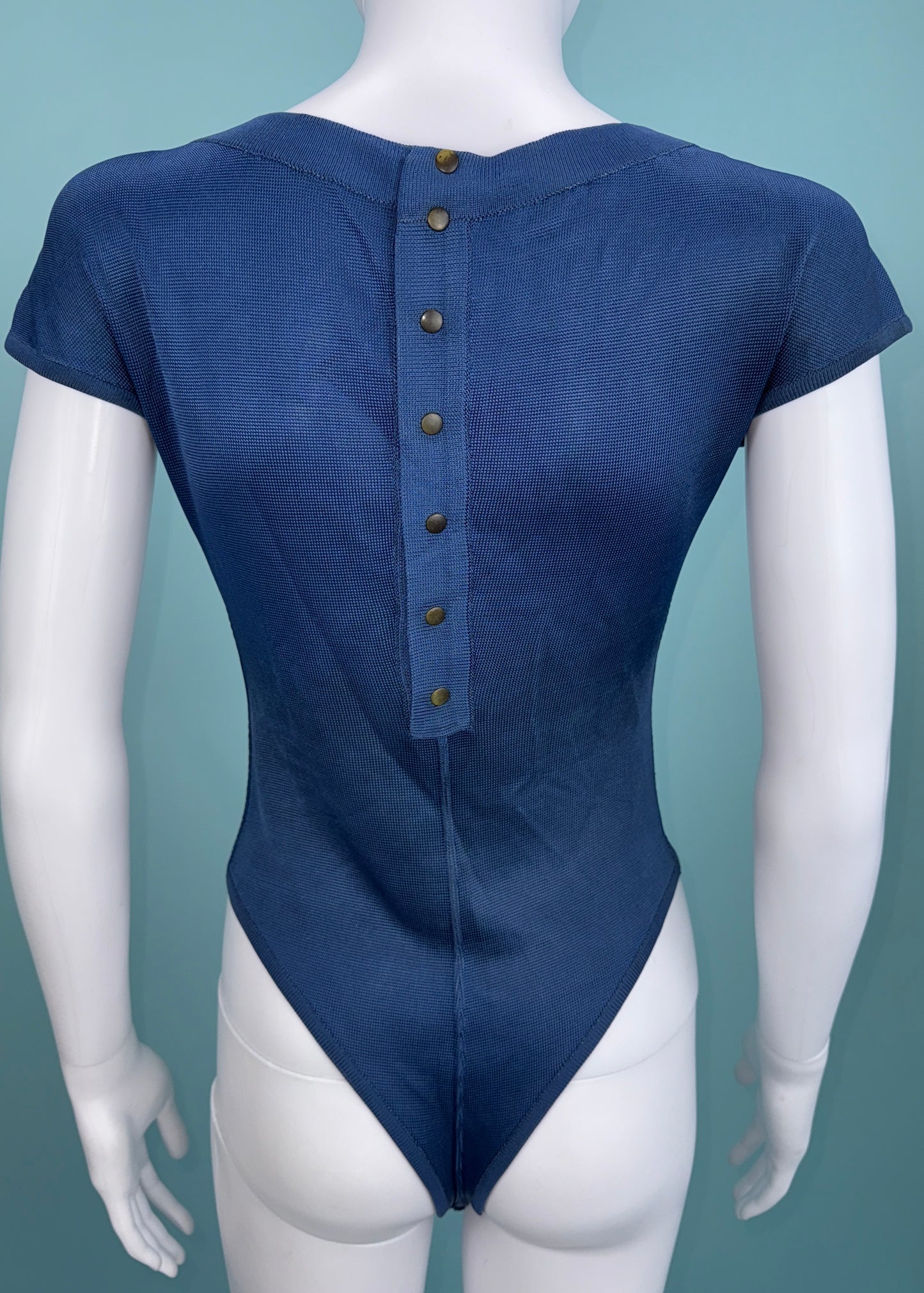 Azzedine Alaïa Spring 1986 Blue Bodysuit