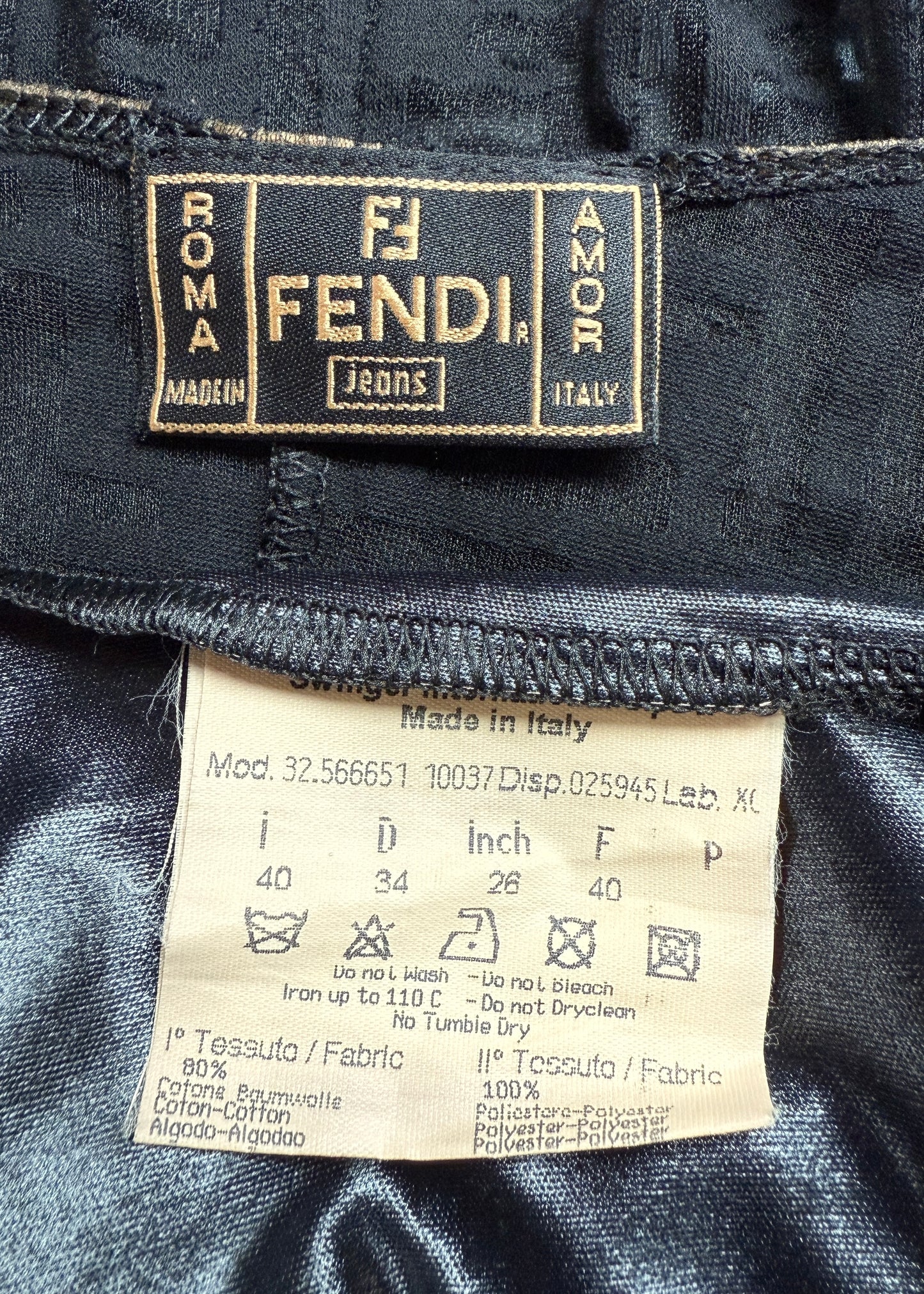 Fendi Zucca Monogram Black Sheer Mesh Dress