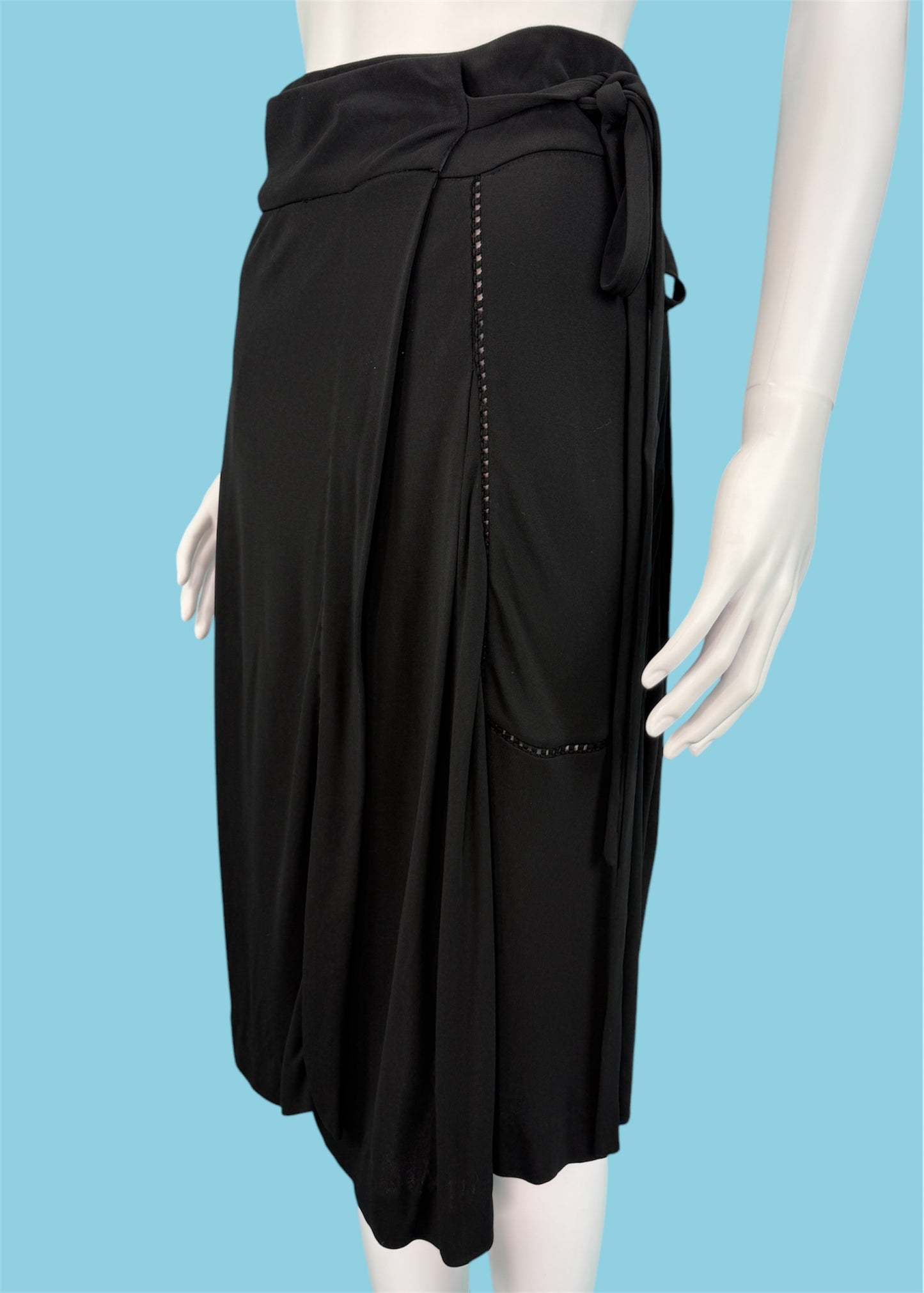 Yves Saint Laurent by Tom Ford Black Wrap Skirt