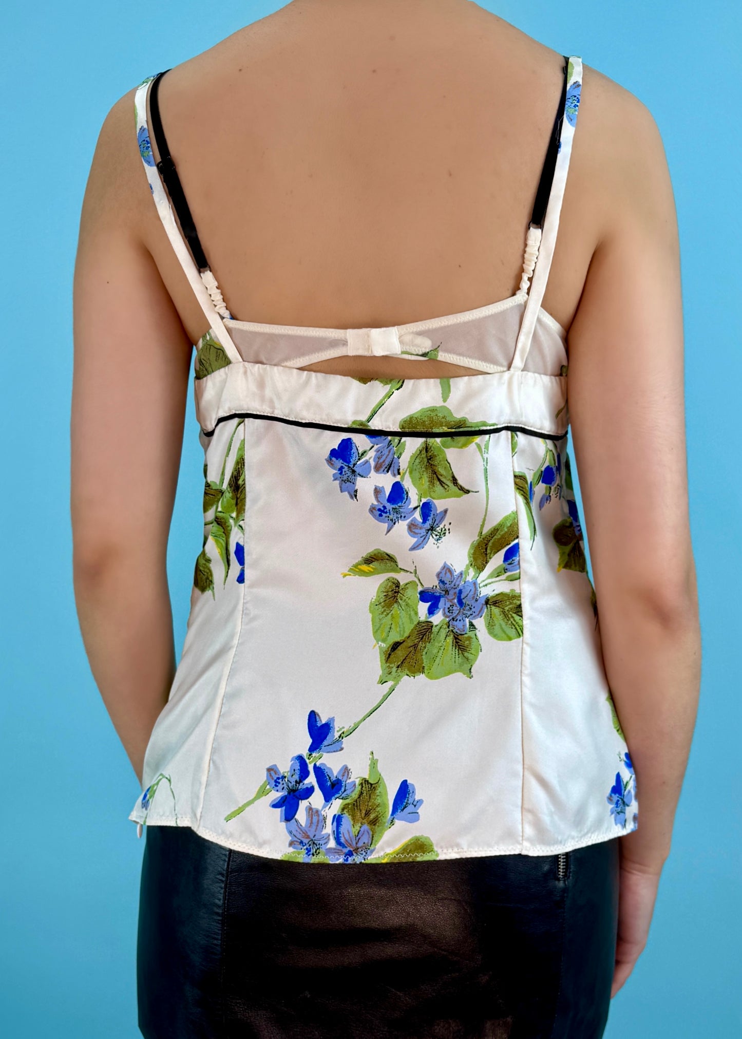 Prada Fall 2003 Floral Silk Camisole & Bra Set