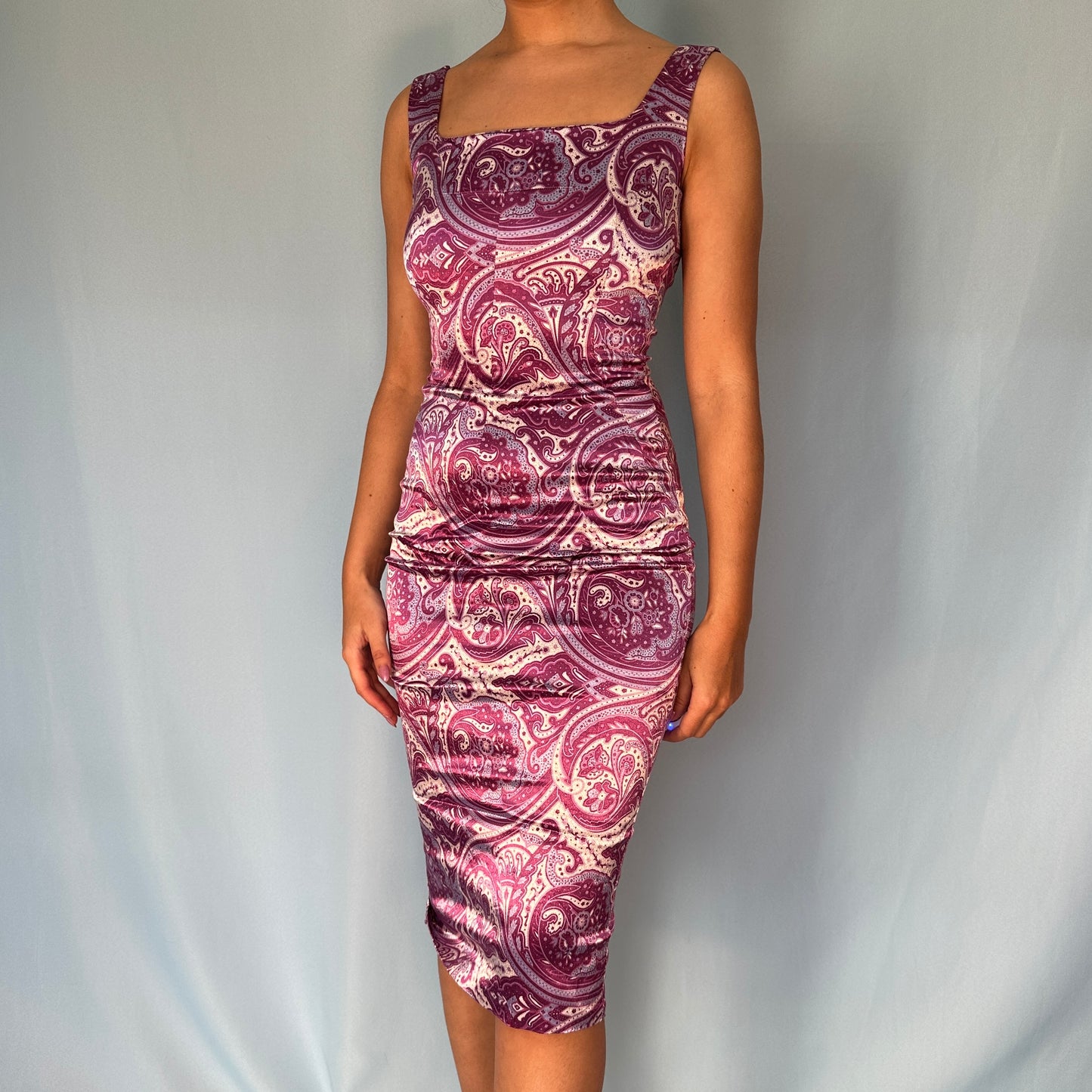 Dolce & Gabbana D&G Purple Paisley Dress