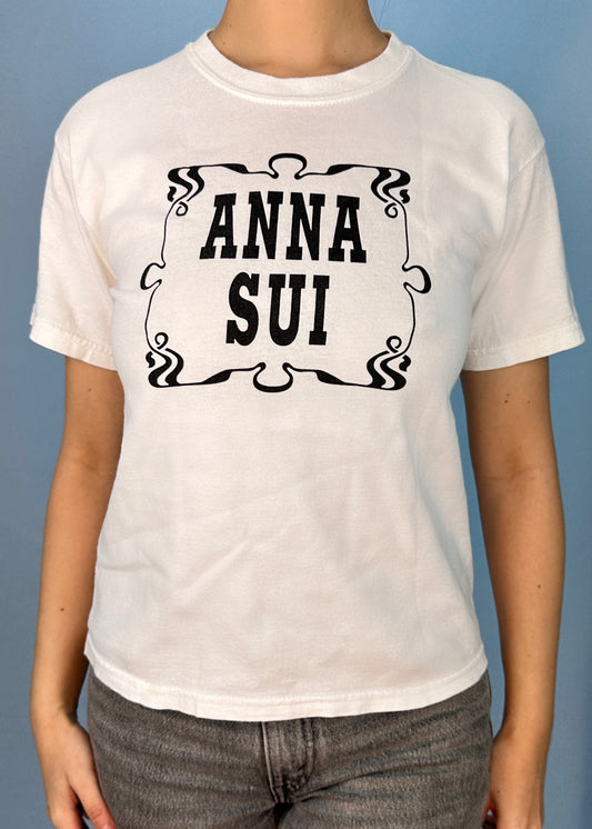 Anna Sui White Printed T Shirt