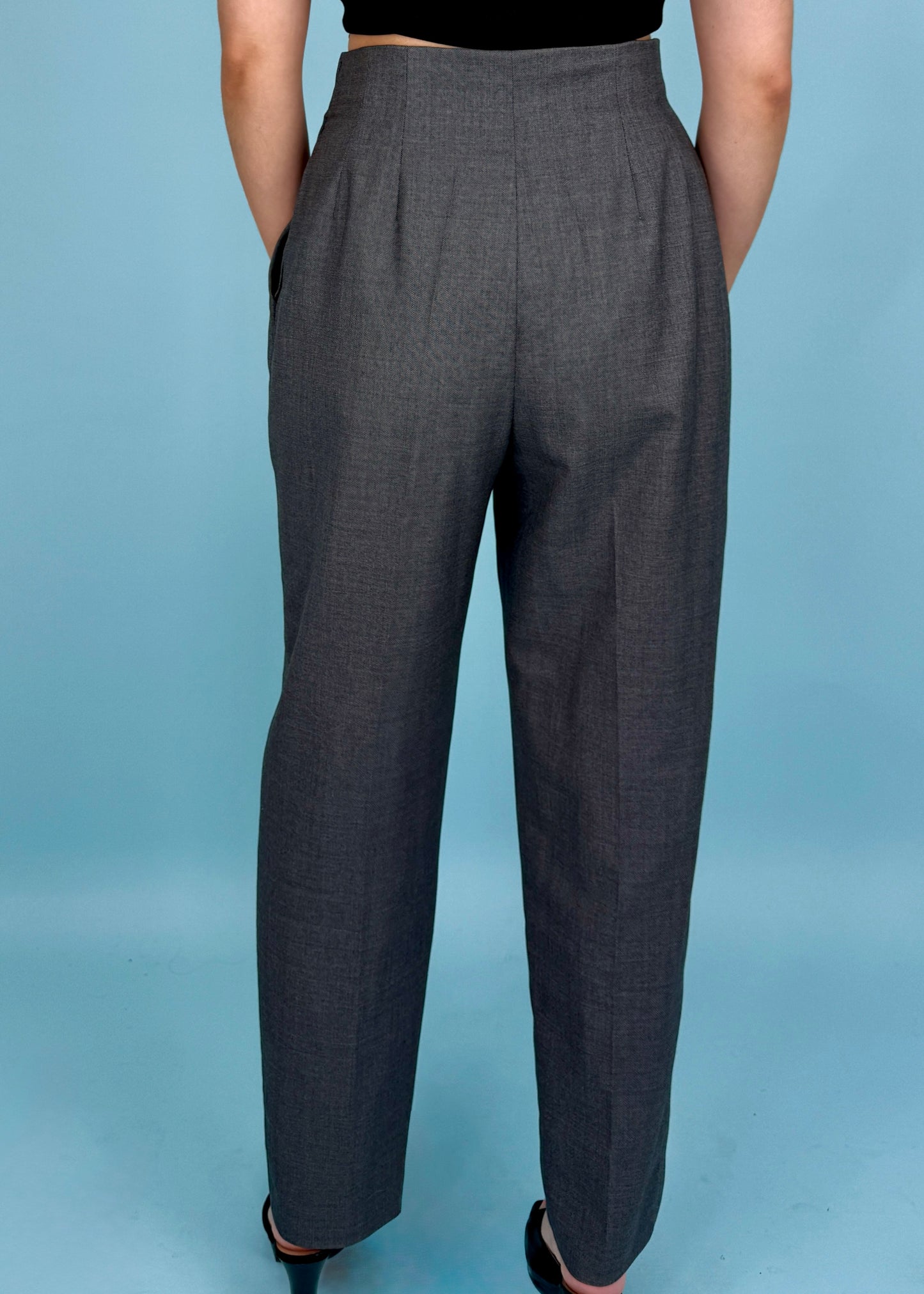 Dior Haute Couture Spring 1990 Runway Grey Jacket & Trousers Suit Set