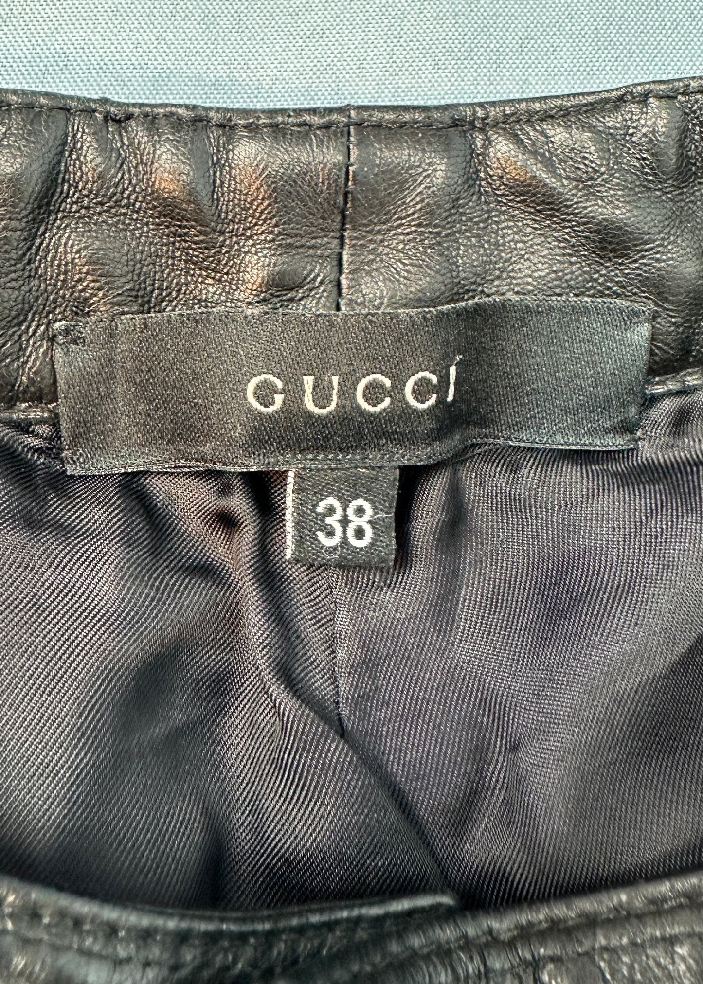 Gucci Fall 1999 Runway Black Leather Flared Pants