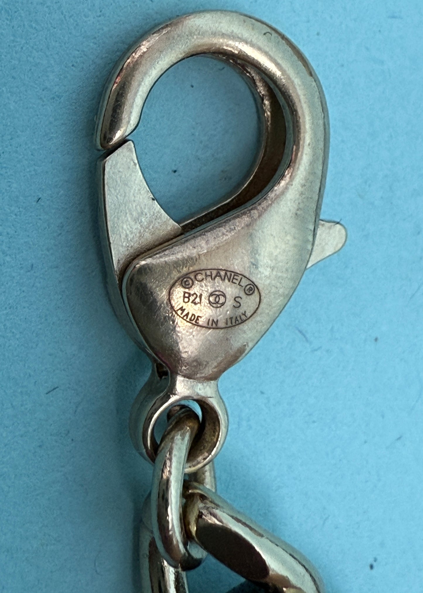 Chanel Spring 2021 Runway Flap Bag Metal Pendant Necklace