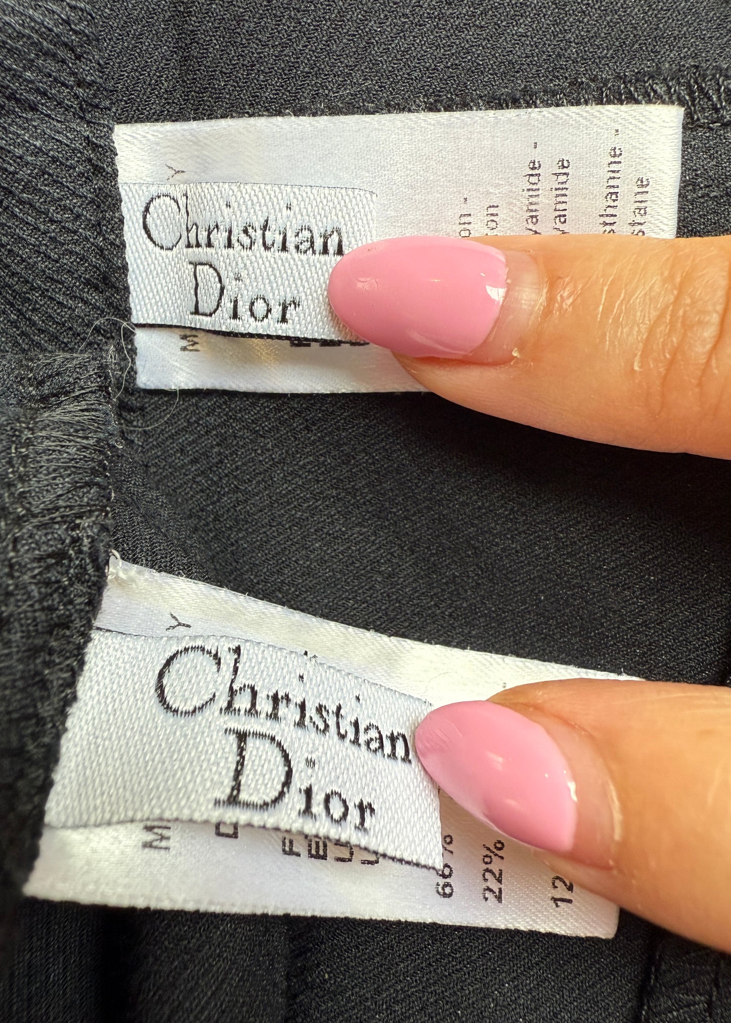 Dior Spring 2004 Pierced Detail Black Halter Top & Shorts Set