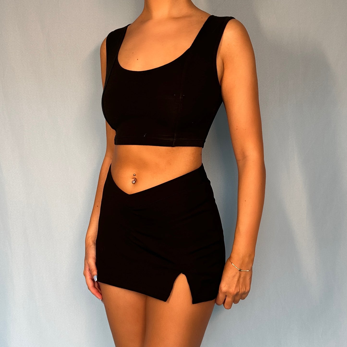 Dolce & Gabbana Black Mesh Back Crop Top