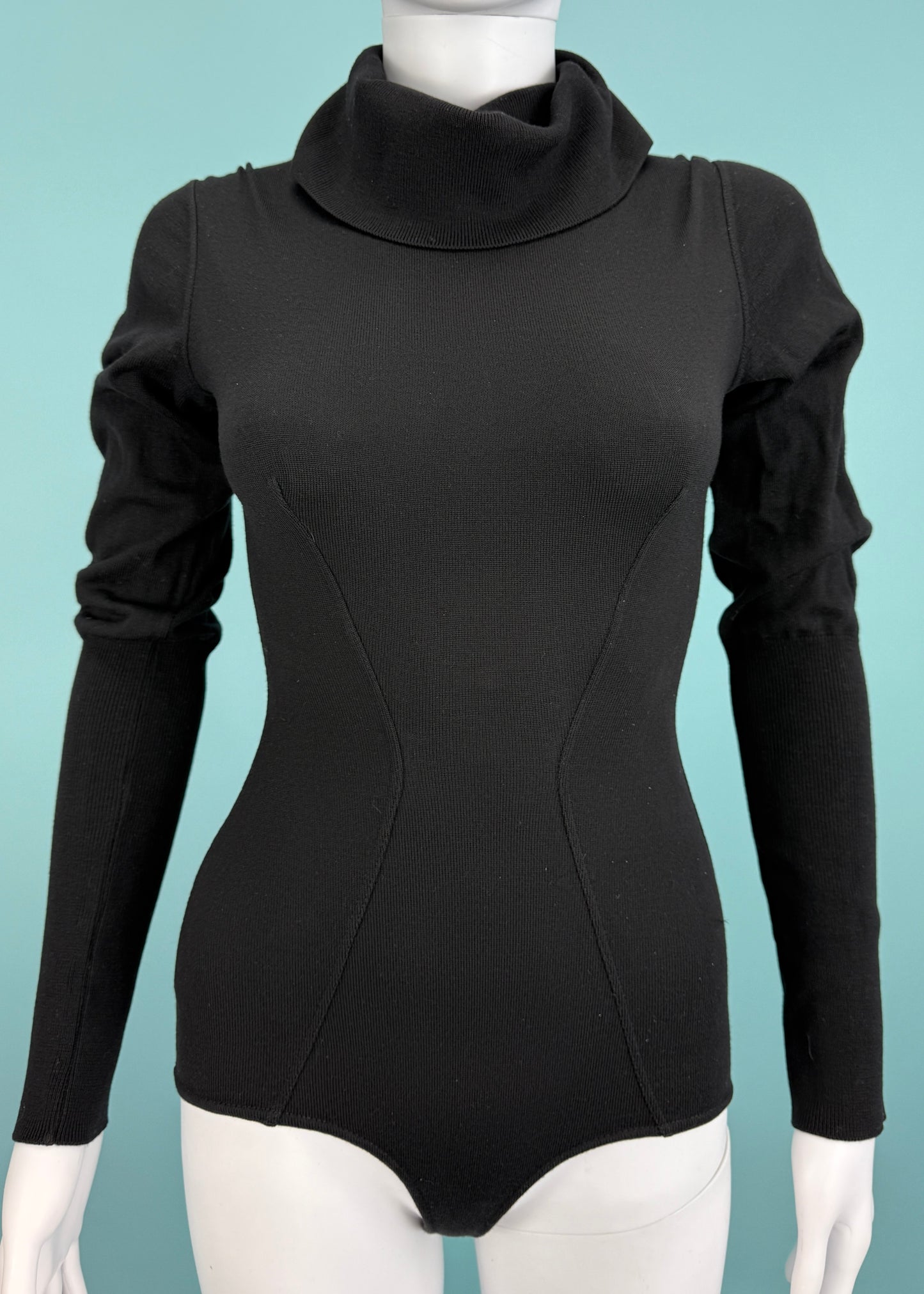 Azzedine Alaïa Fall 1987 Black High Neck Bodysuit