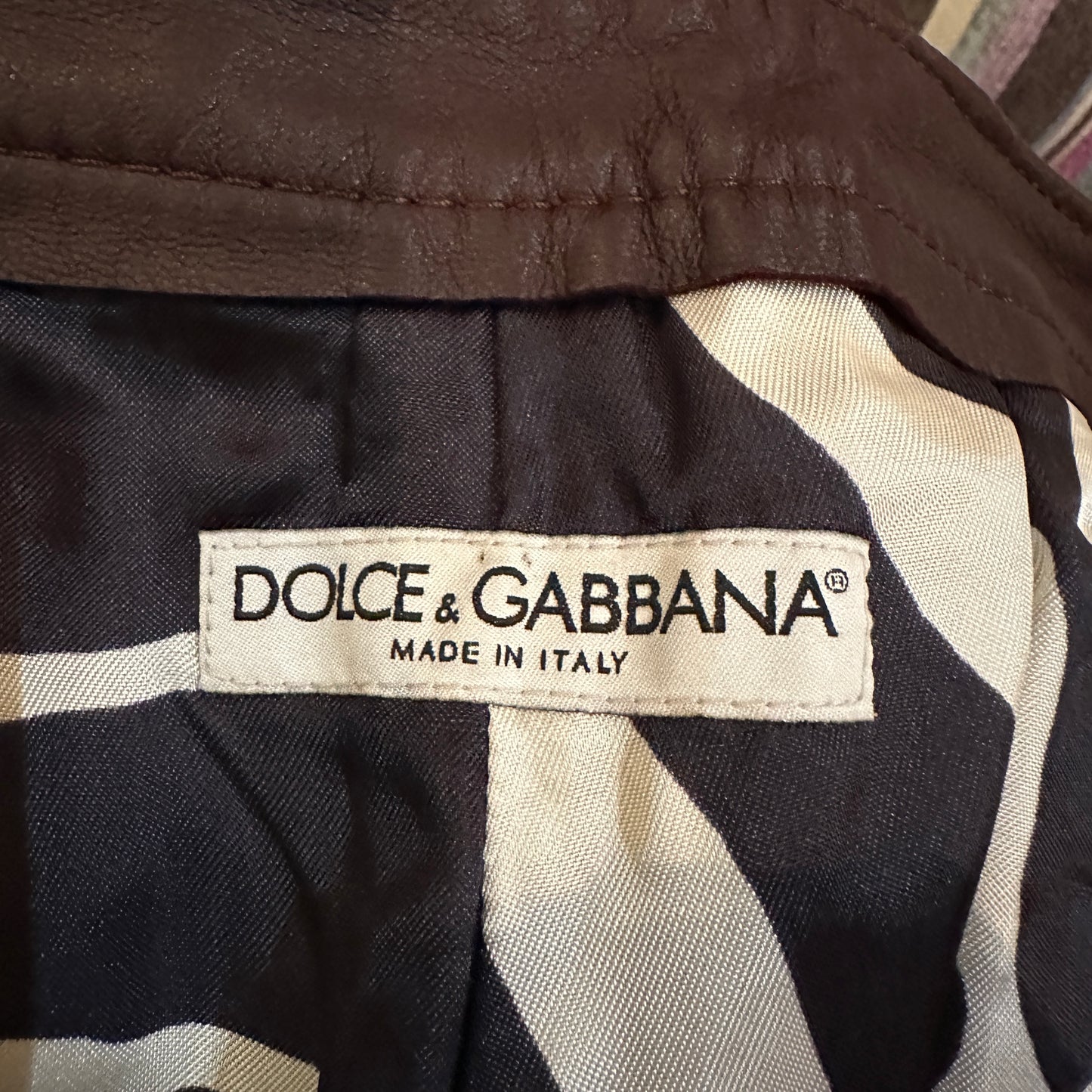 Dolce & Gabbana Brown Leather Pants