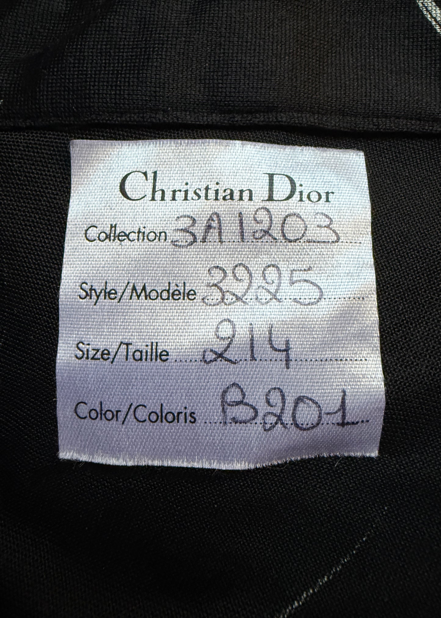 Dior Fall 2003 Prototype Black & Blue Floral Ruched Midi Skirt
