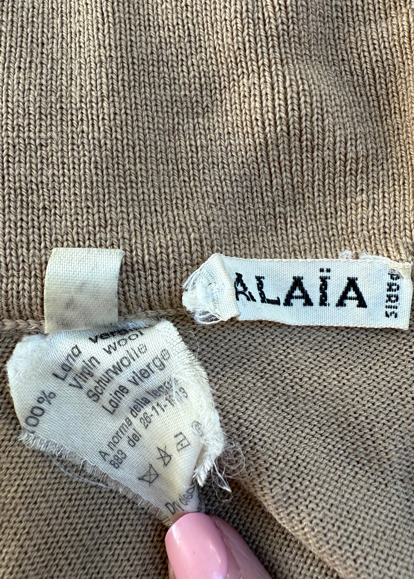 Azzedine Alaïa Fall 1987 Brown High Neck Bodysuit