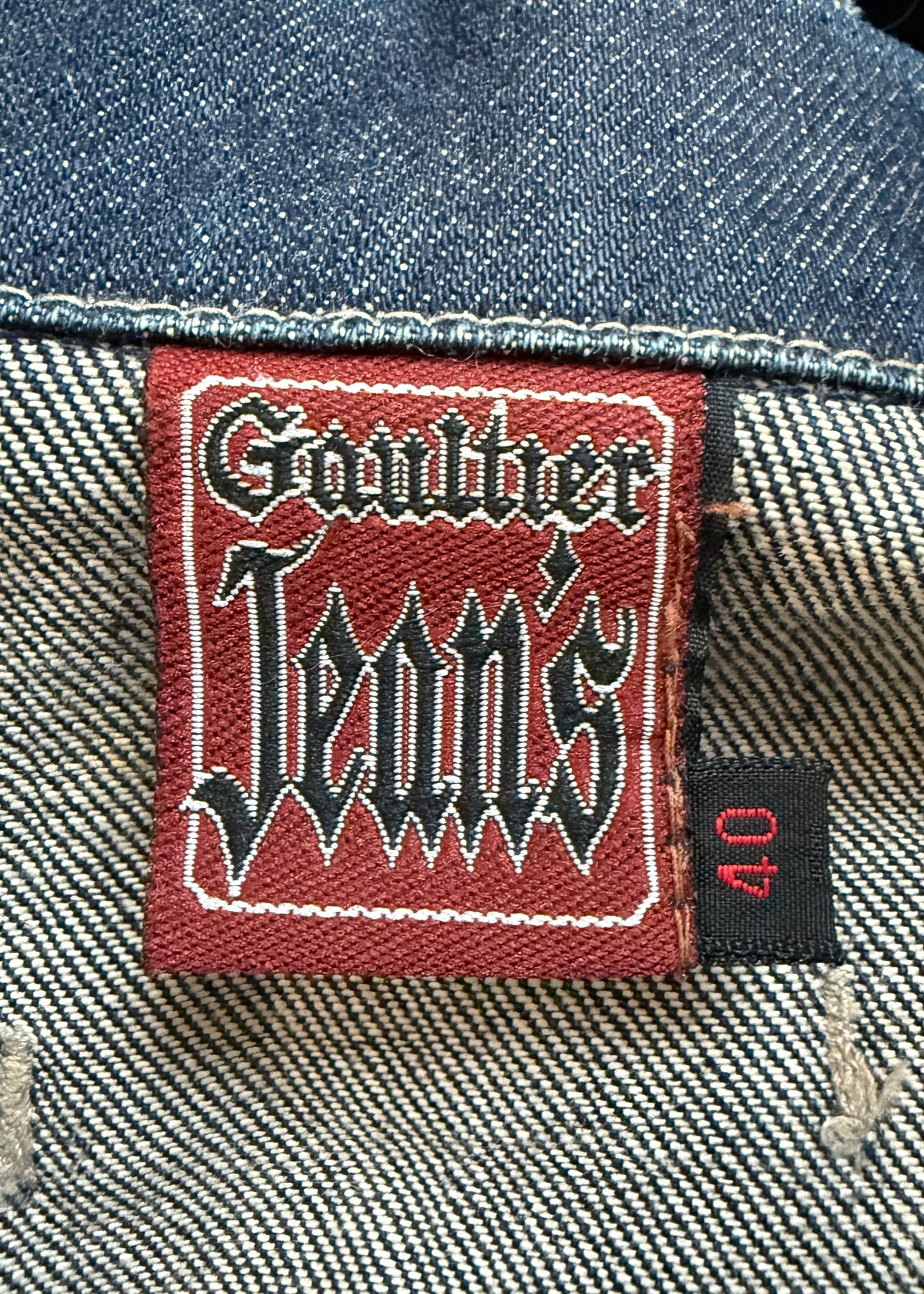 Jean Paul Gaultier Spring 1998 Safety Pin Clasp Denim Jacket