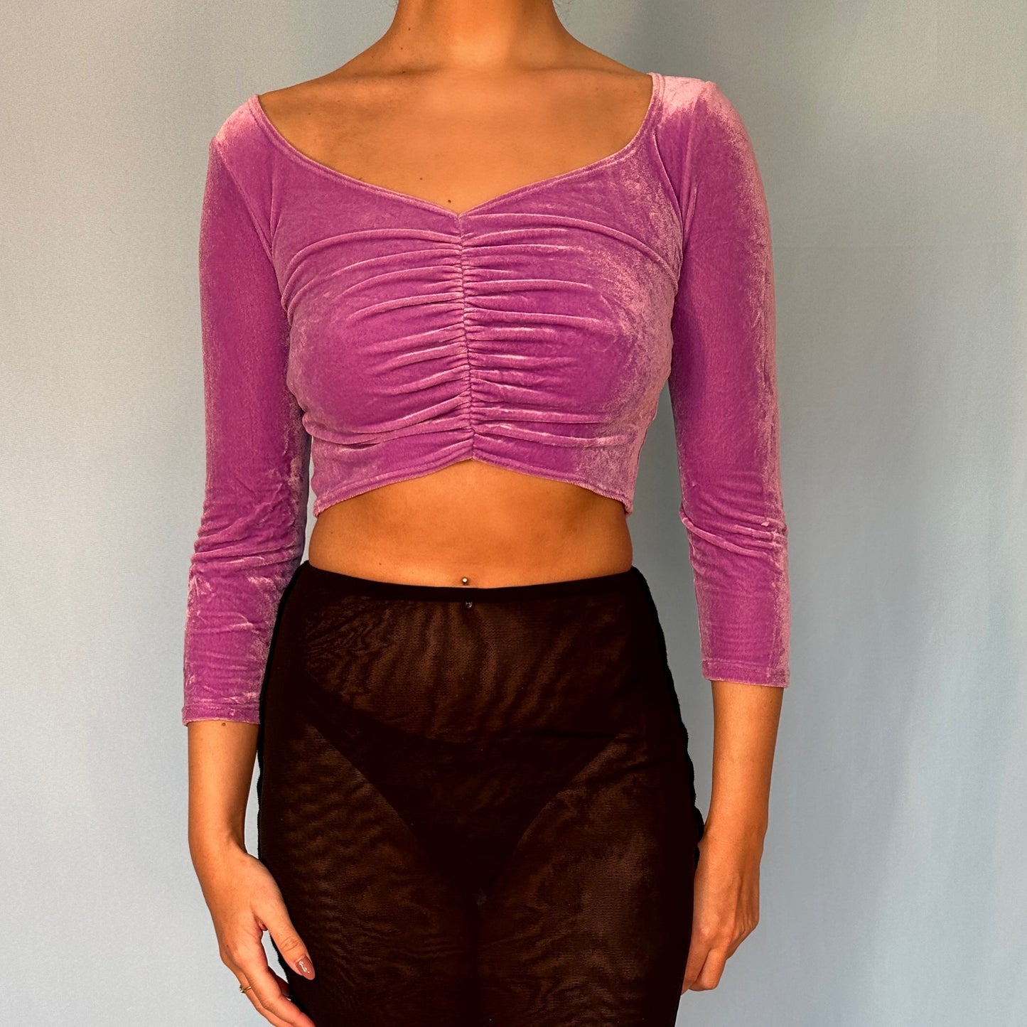 Betsey Johnson Lilac Velvet Top