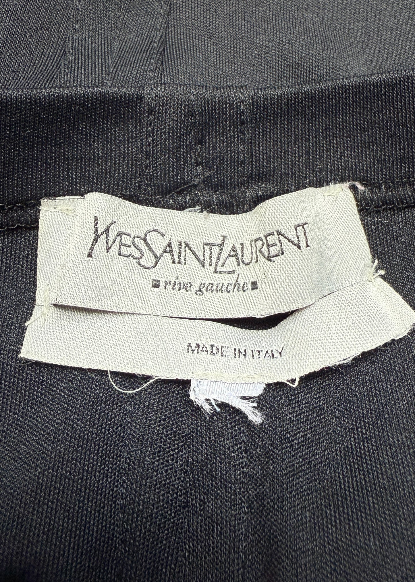 Yves Saint Laurent Fall 2003 Black Ruffle Sheer Panel Skirt