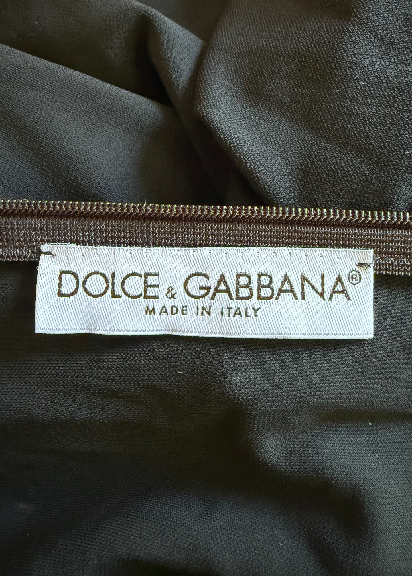 Dolce & Gabbana Spring 2001 Crystal Choker Necklace Black Gown