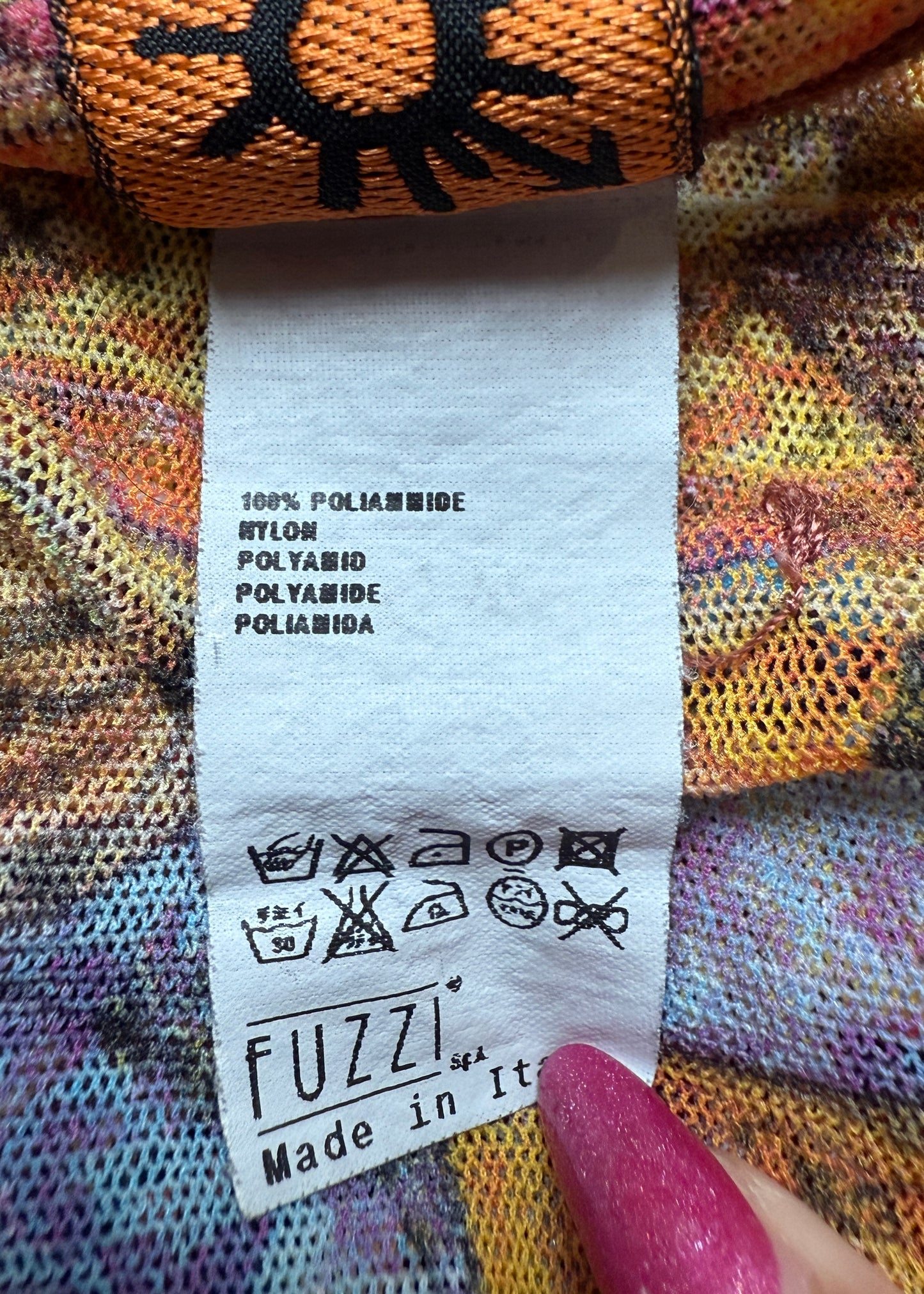 Jean Paul Gaultier Spring 2003 Bollywood Print Mesh Wrap Top