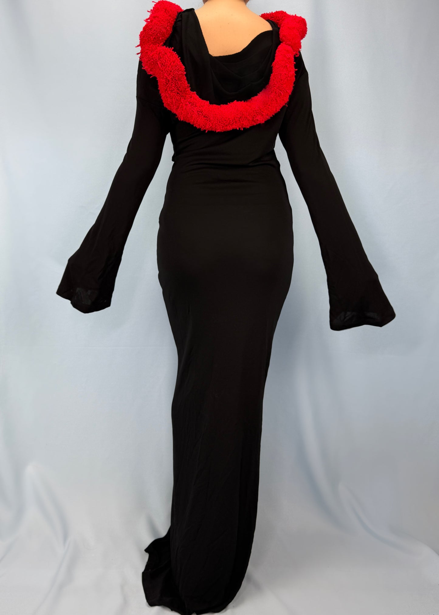 Jean Paul Gaultier Fall 2003 Black & Red Pom Pom Dress