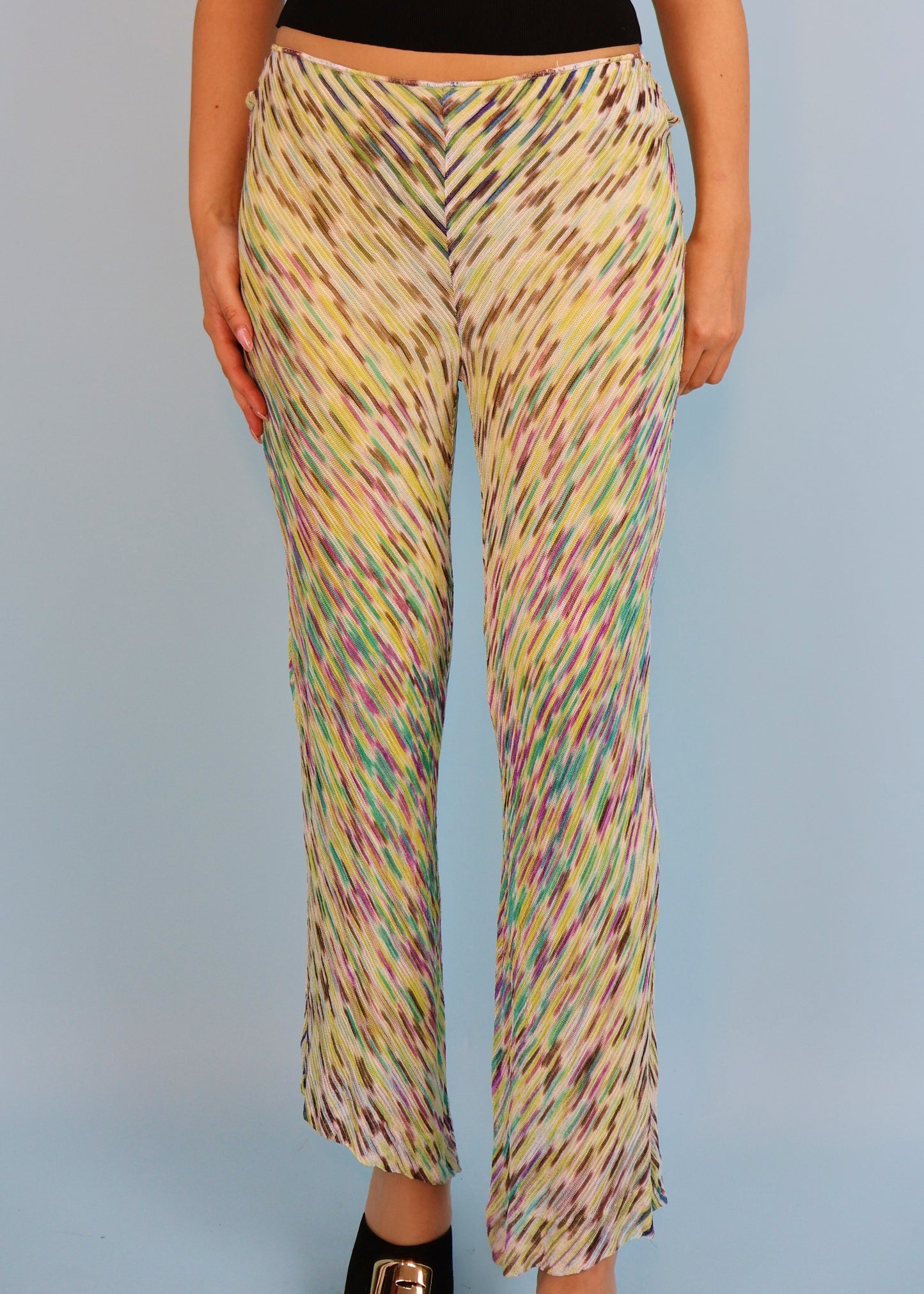 Missoni Green & Purple Knit Pants