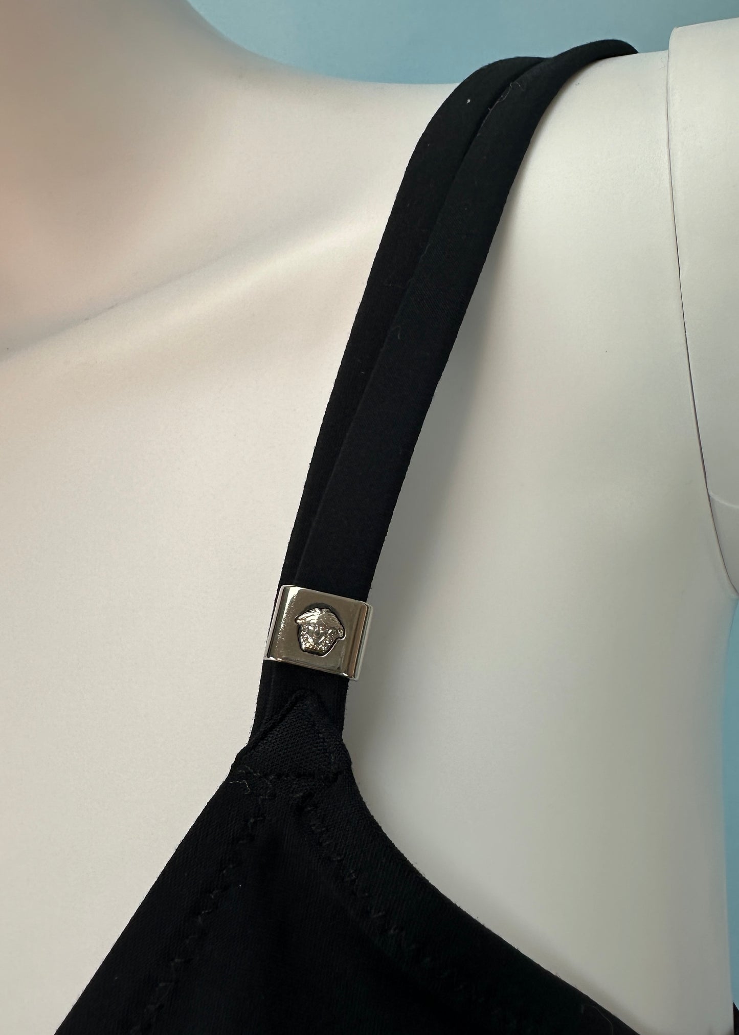 Versace Black Medusa Strap Bodysuit