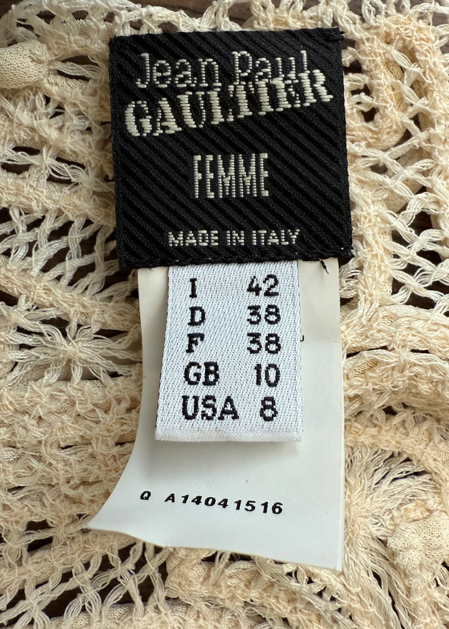 Jean Paul Gaultier Cream Woven Bralette
