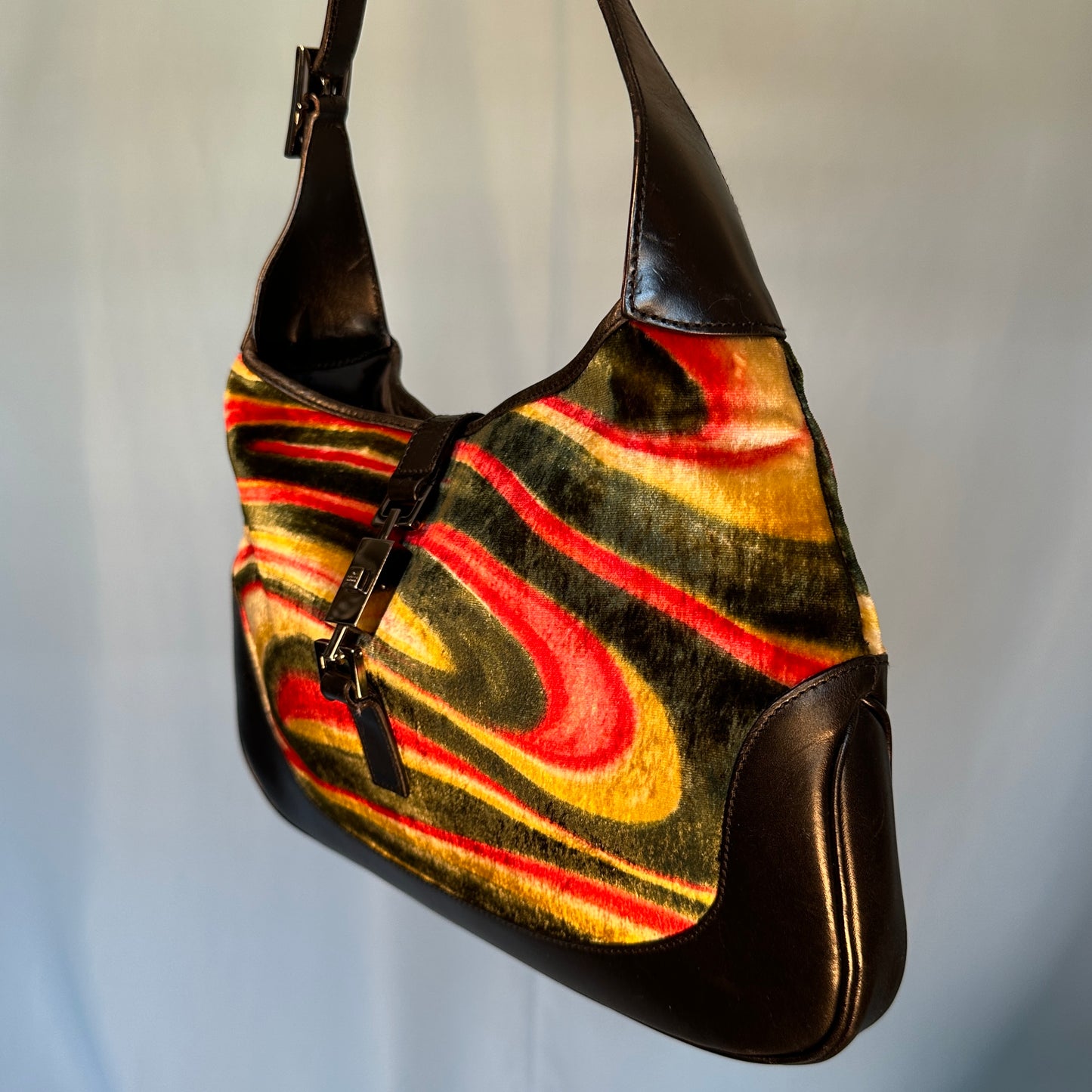 Gucci F/W 1999 Velvet Psychedelic Jackie Bag
