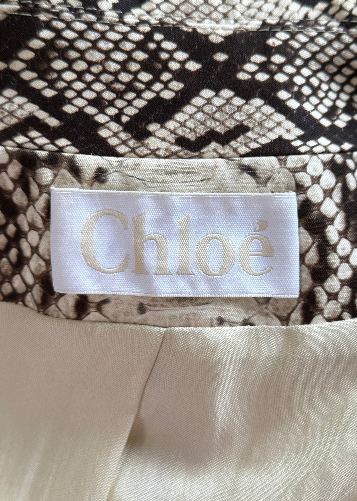 Chloé Fall 2011 Runway Python Print Cotton Jacket