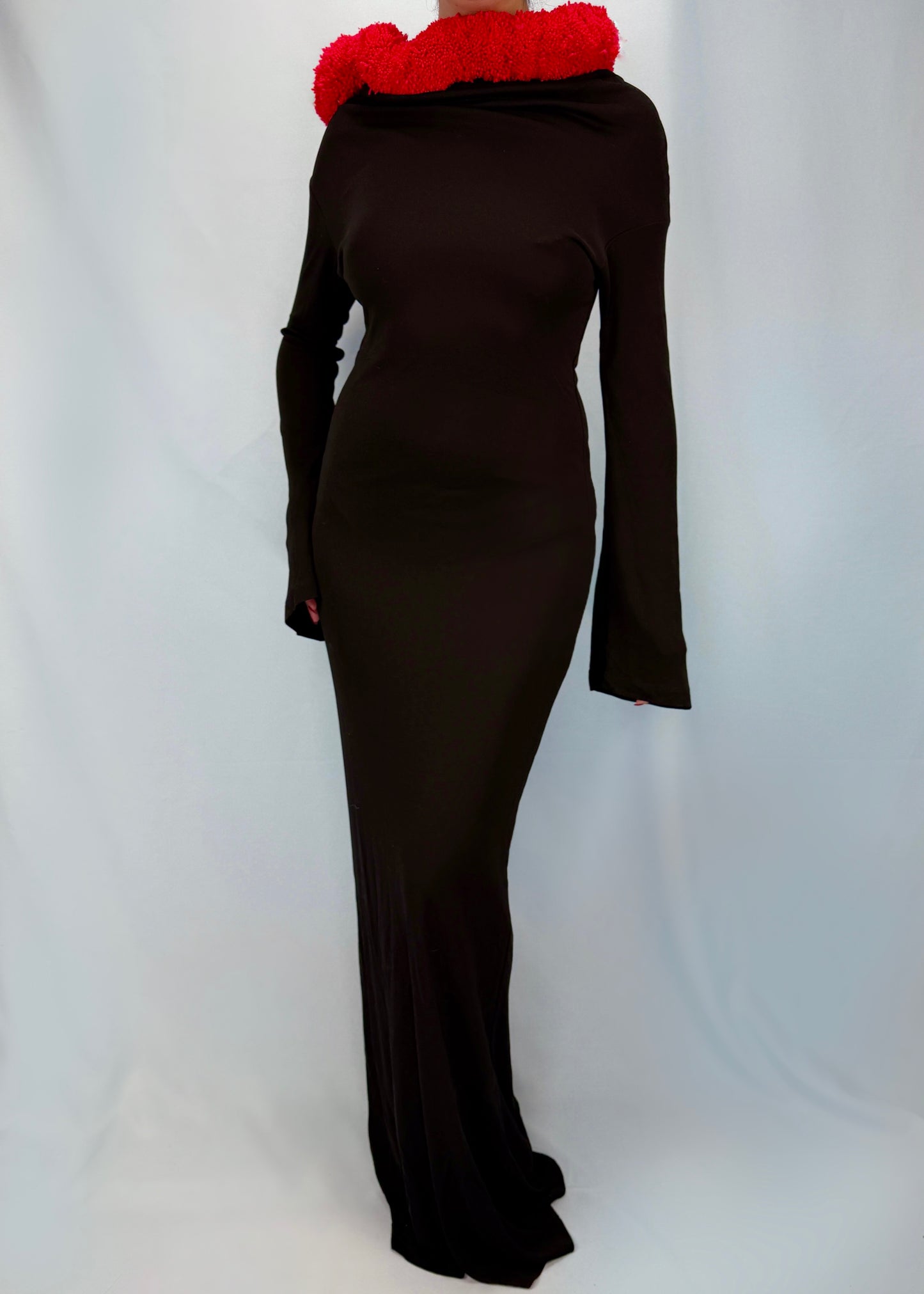 Jean Paul Gaultier Fall 2003 Black & Red Pom Pom Dress