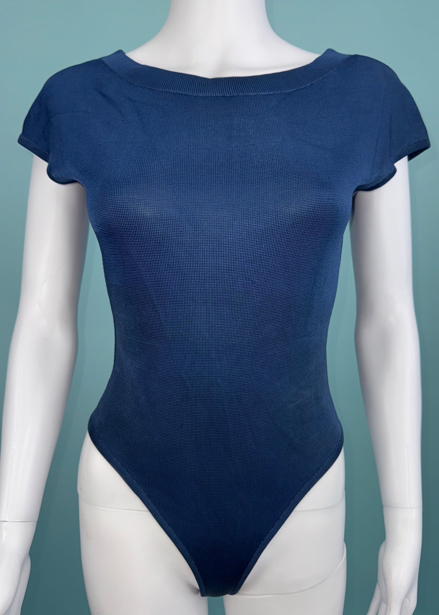 Azzedine Alaïa Spring 1986 Blue Bodysuit
