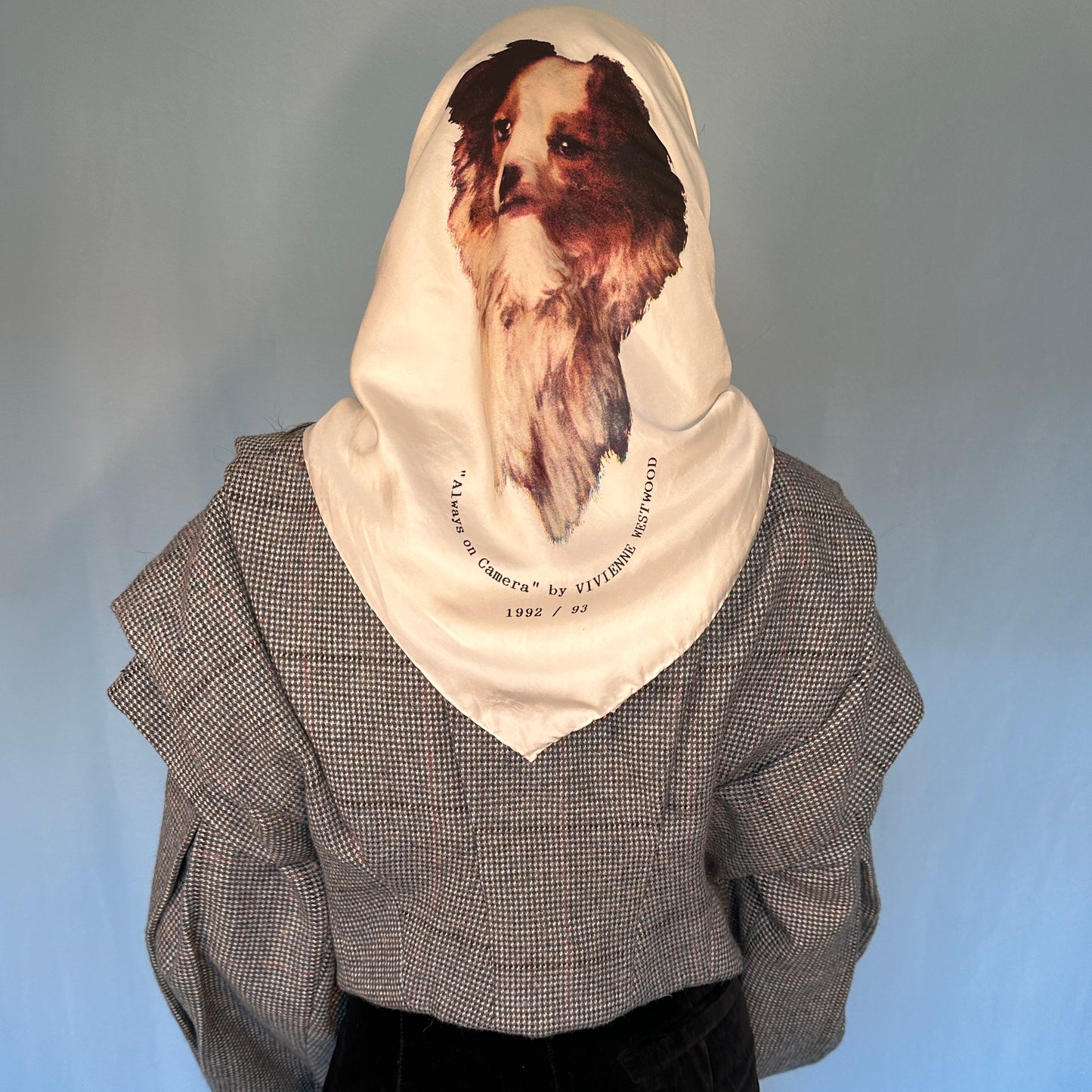 Vivienne Westwood Fall 1992 Runway Armour Jacket & Dog Print Scarf Set