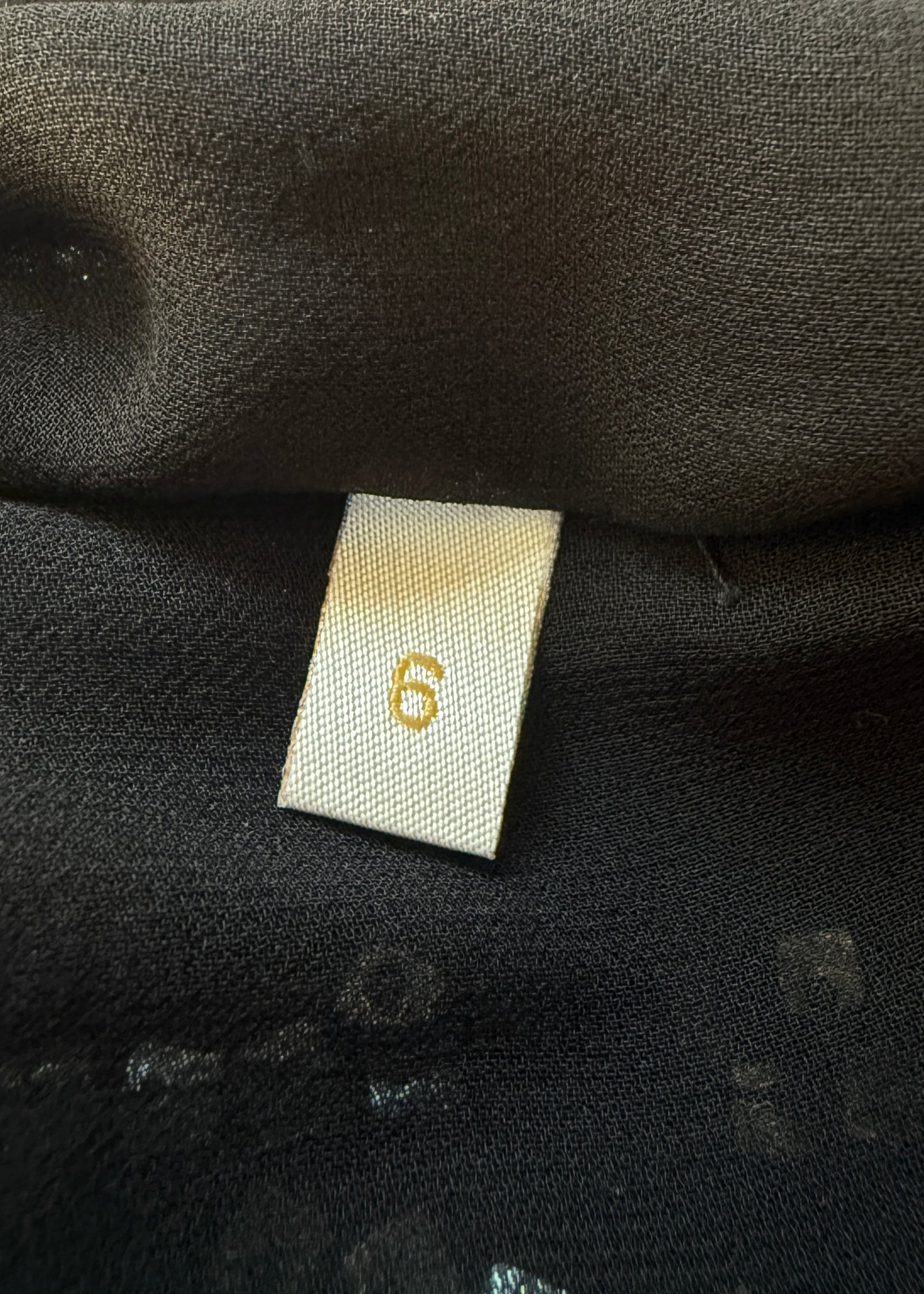Valentino c.2003 Black Silk Sequin Embellished Skirt