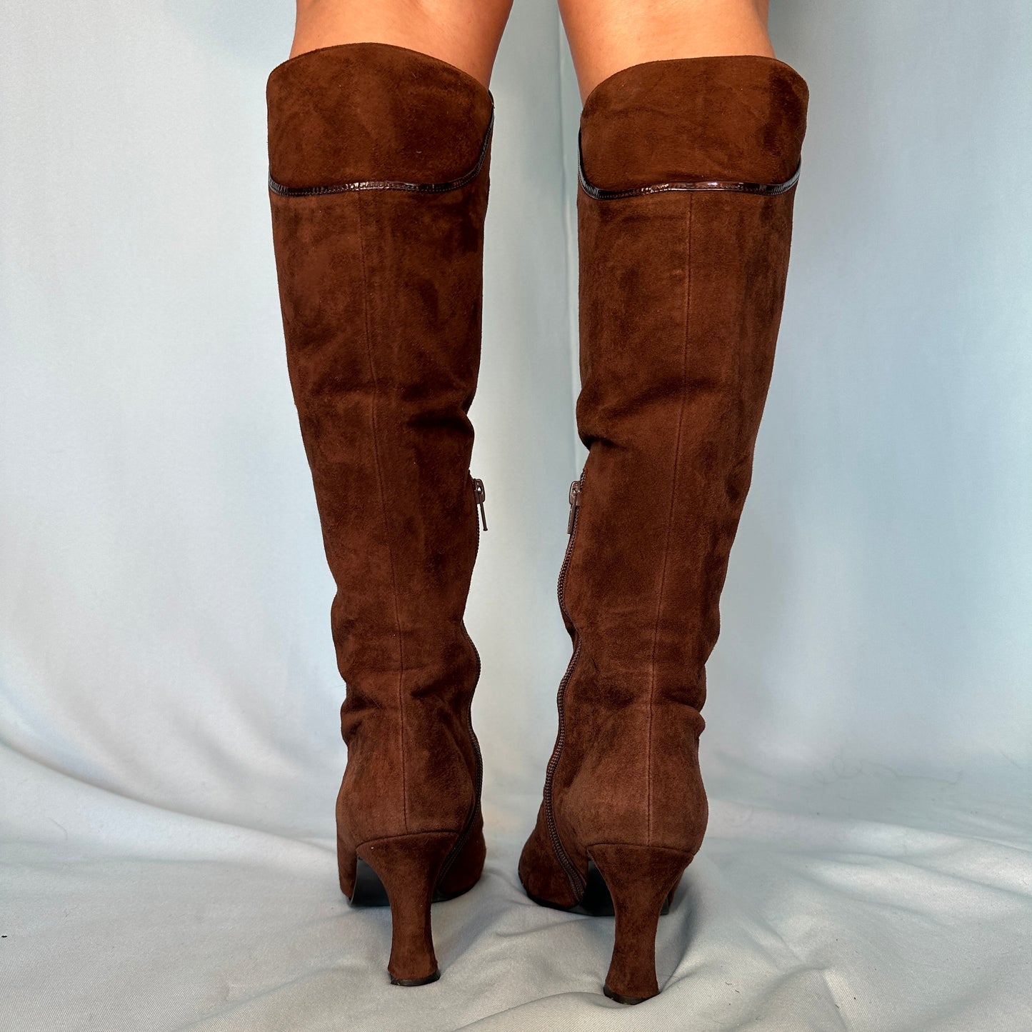 Versace Brown Suede Boots