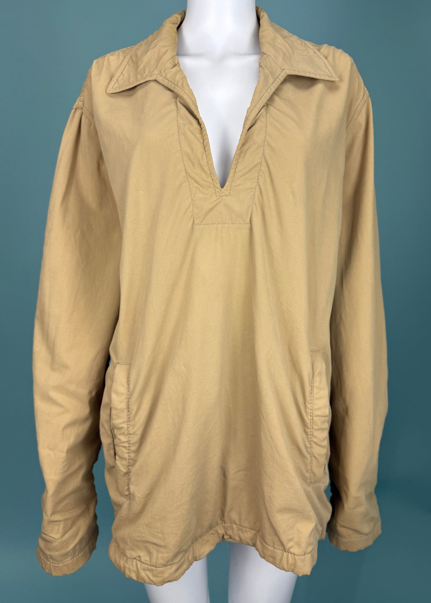 *Menswear* Prada Spring 1998 Runway Beige Pullover