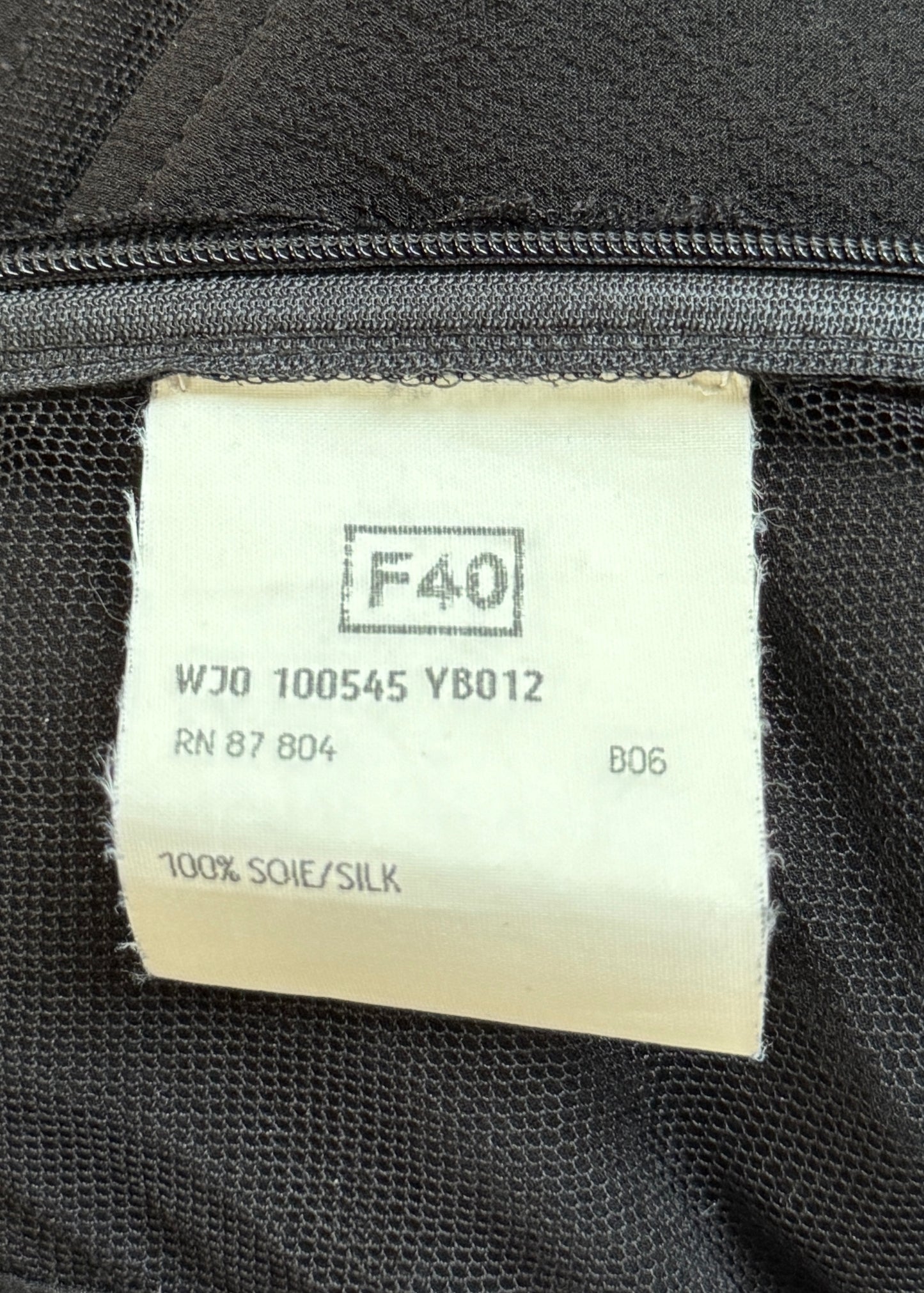 Yves Saint Laurent Spring 2002 Black Silk Lace Up Top