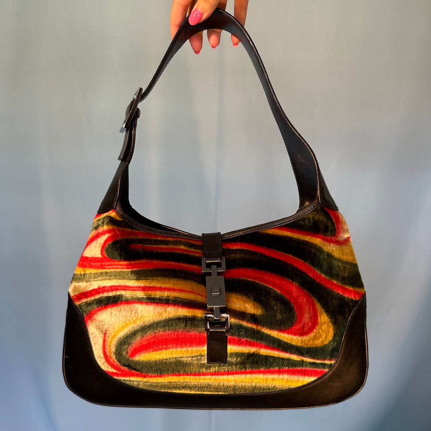 Gucci F/W 1999 Velvet Psychedelic Jackie Bag