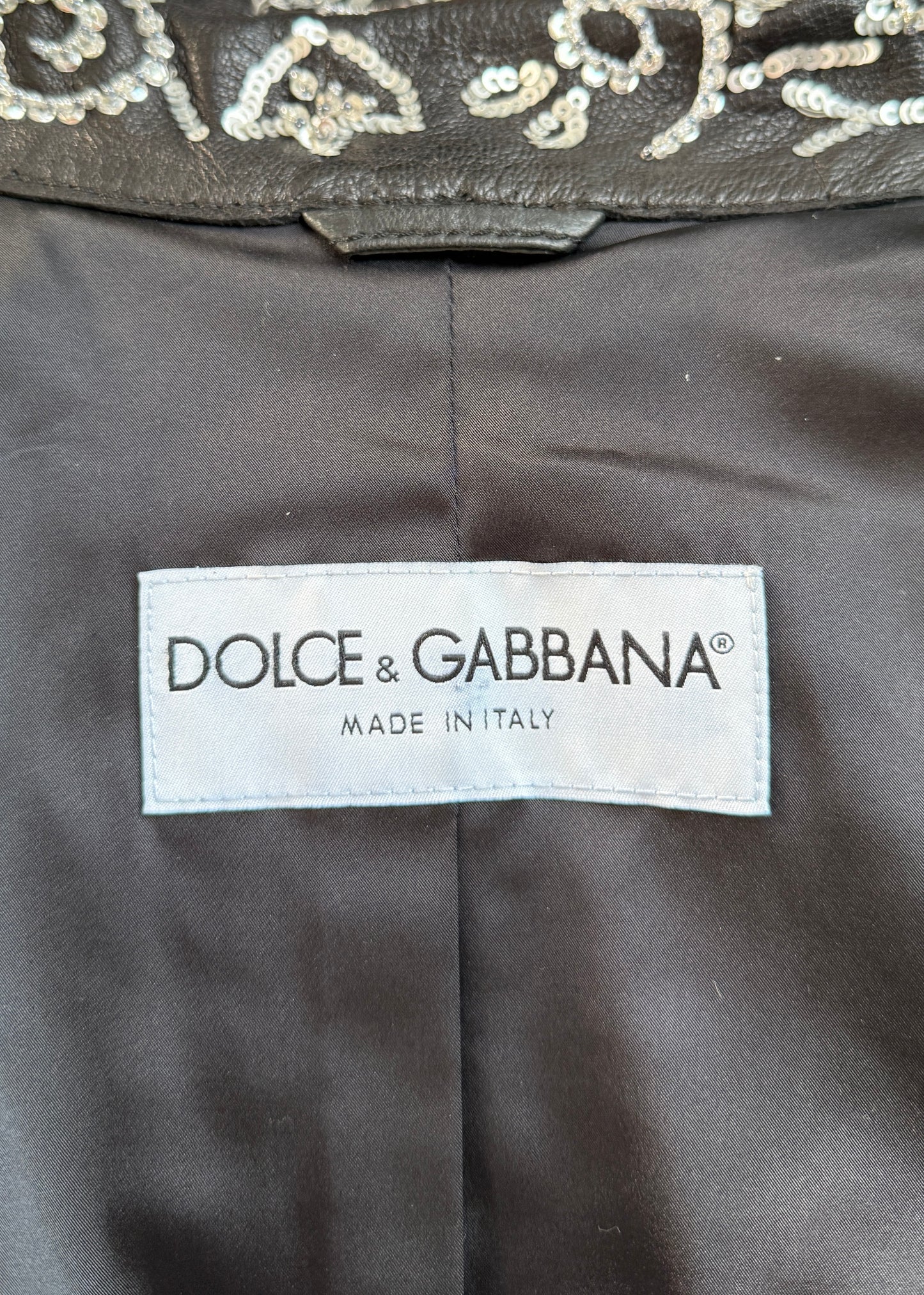 Dolce & Gabbana Fall 1999 Embellished Leather Vest Jacket