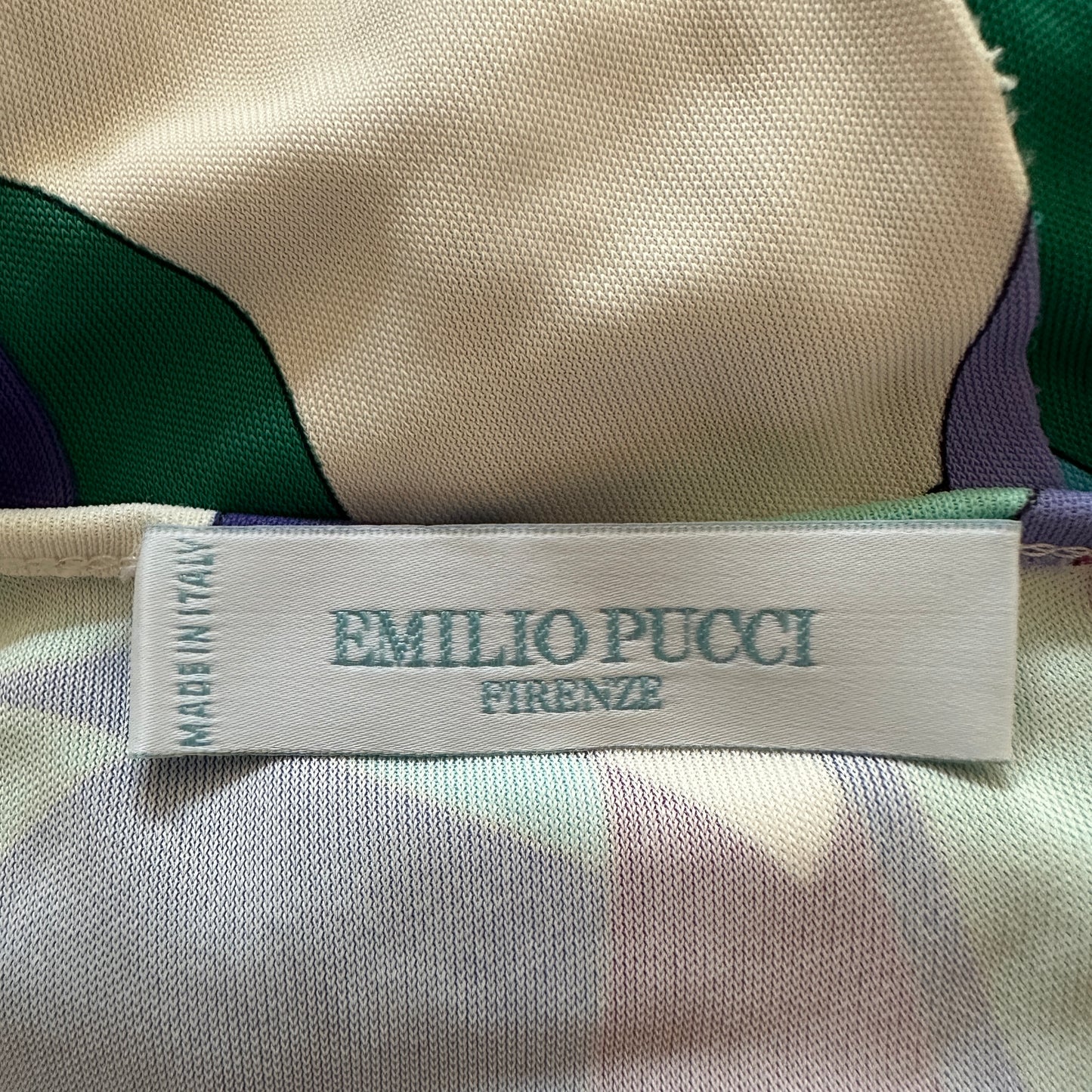 Emilio Pucci Spring 2006 Blue Pattern Midi Dress