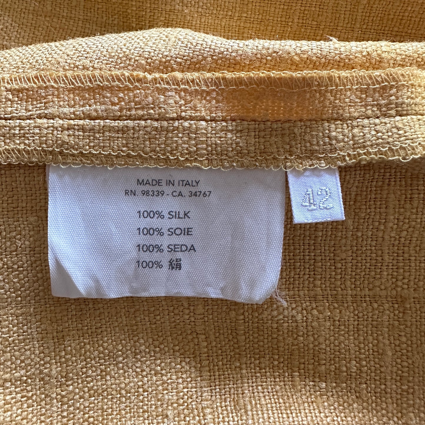 Prada Yellow Silk Tweed Dress