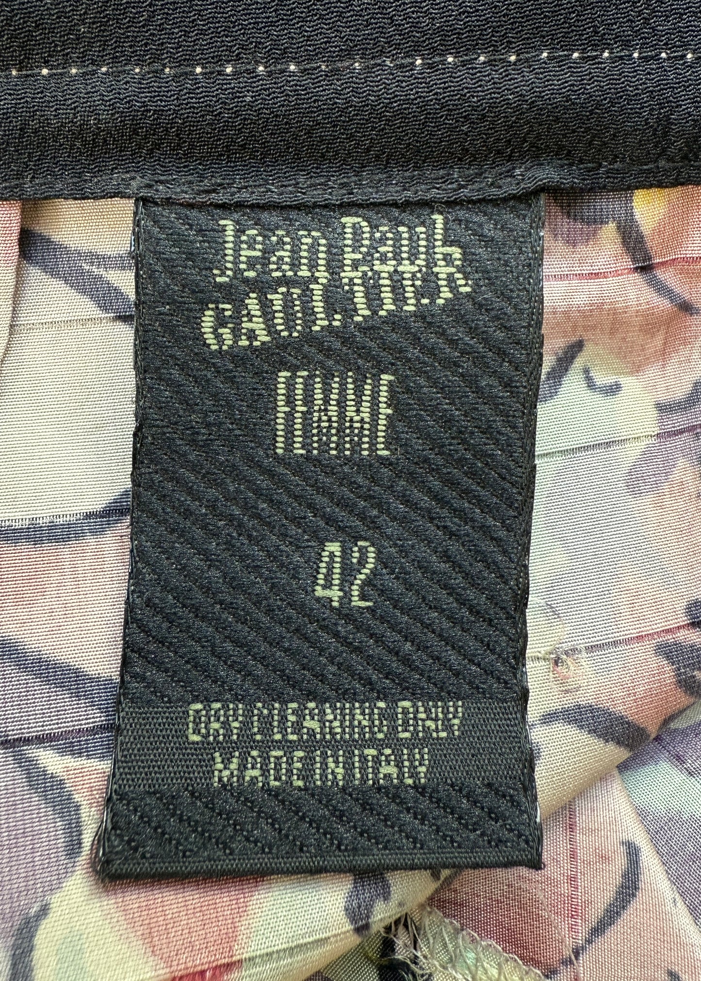 Jean Paul Gaultier Floral Silk Frayed Effect Pants