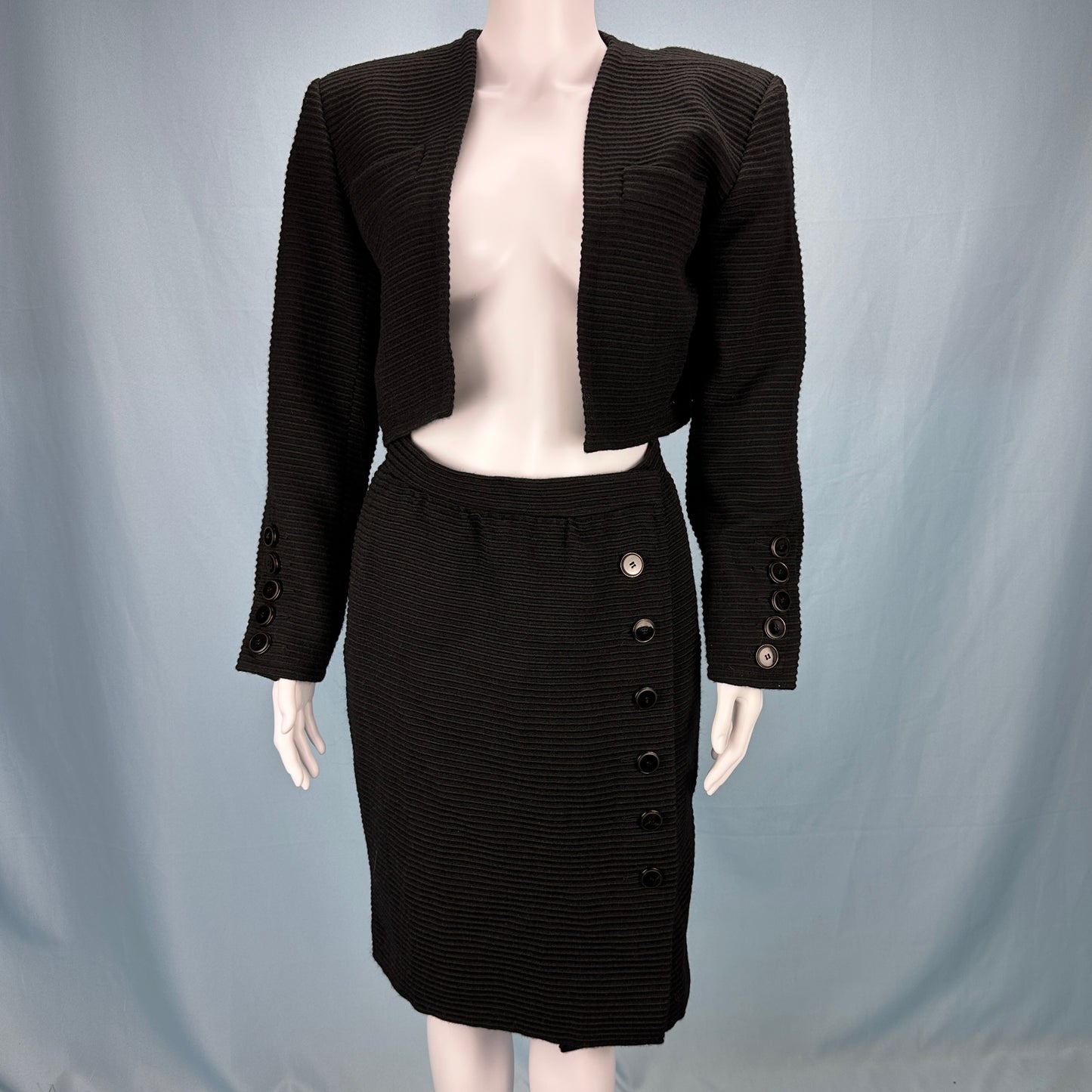 Yves Saint Laurent Rive Gauche C.1988 Skirt Suit Set