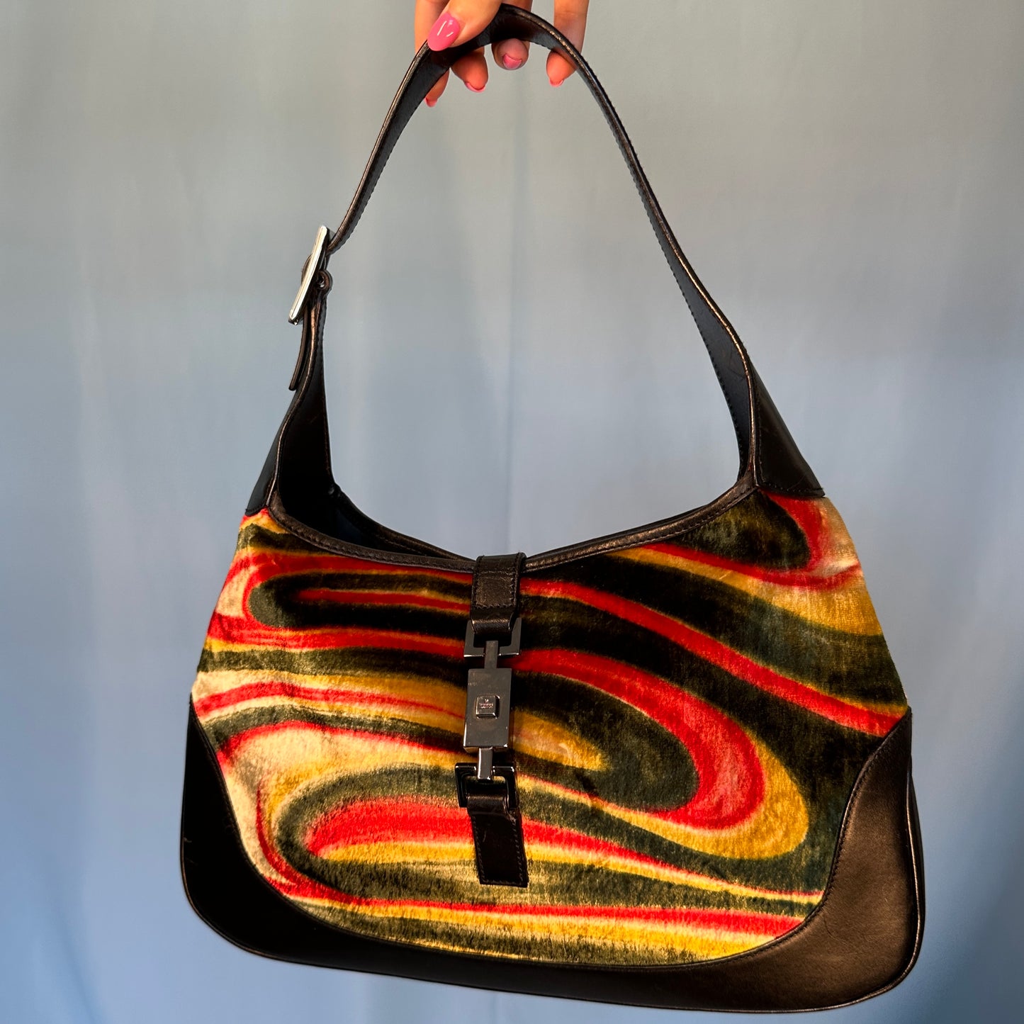 Gucci F/W 1999 Velvet Psychedelic Jackie Bag