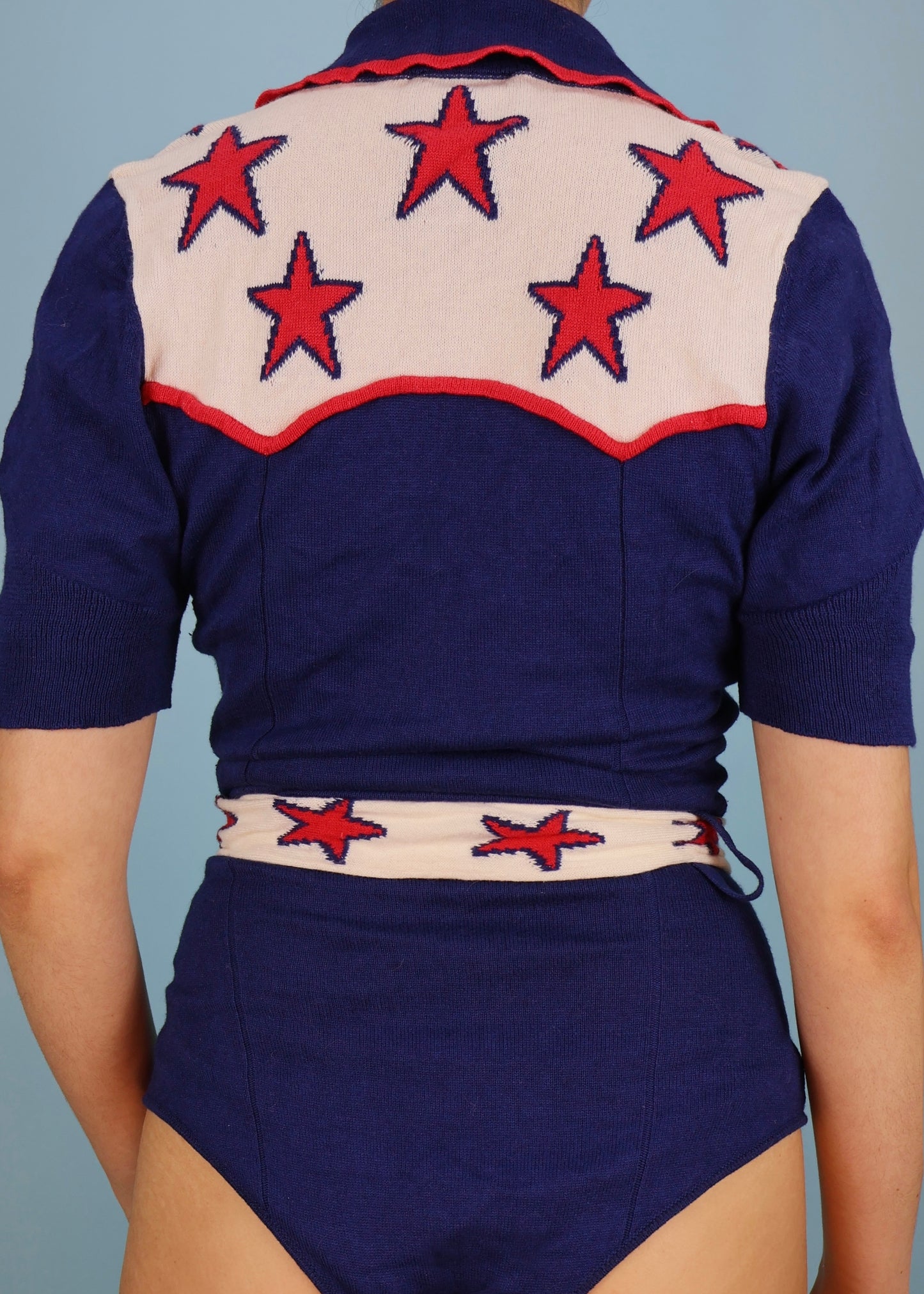 Agent Provocateur 2008 Blue Knit Cowgirl Bodysuit