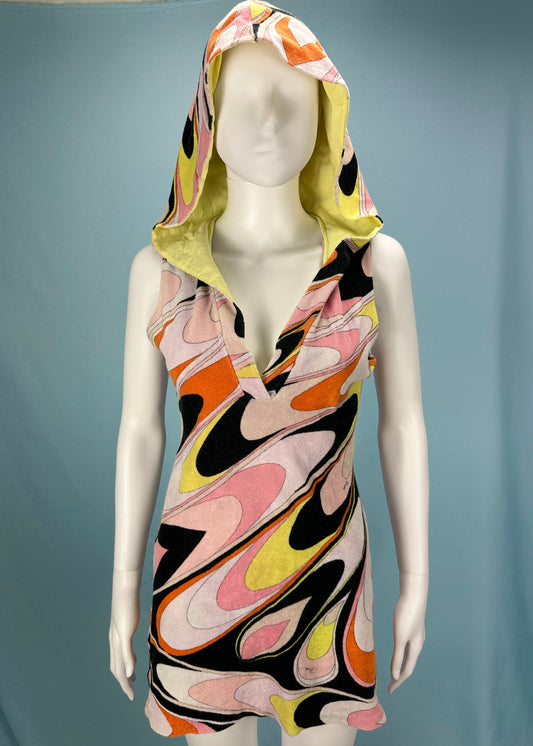 Emilio Pucci Towelling Pattern Hooded Dress