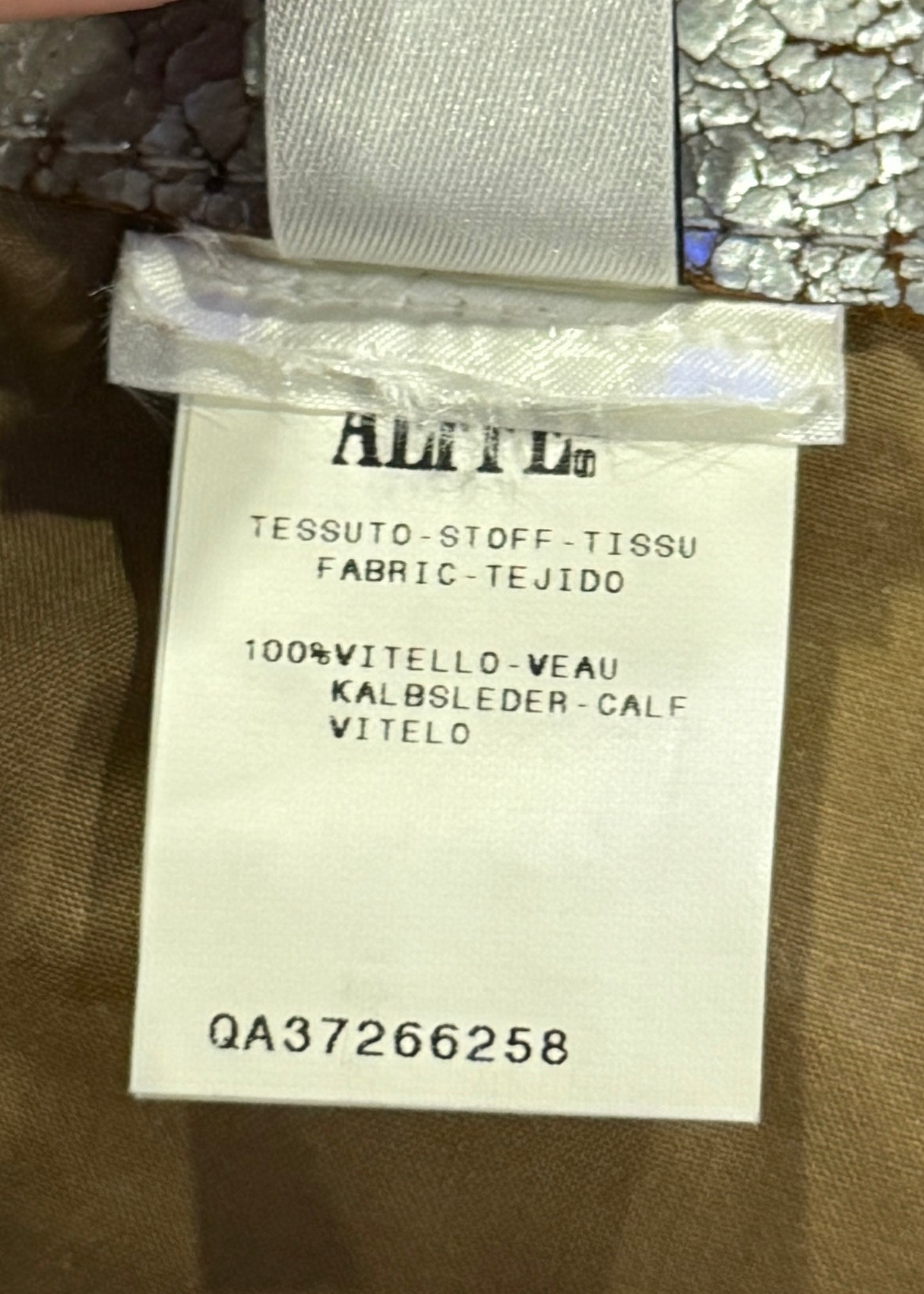 Jean Paul Gaultier Metallic Silver Leather Studded Spellout & Embroidered Pants