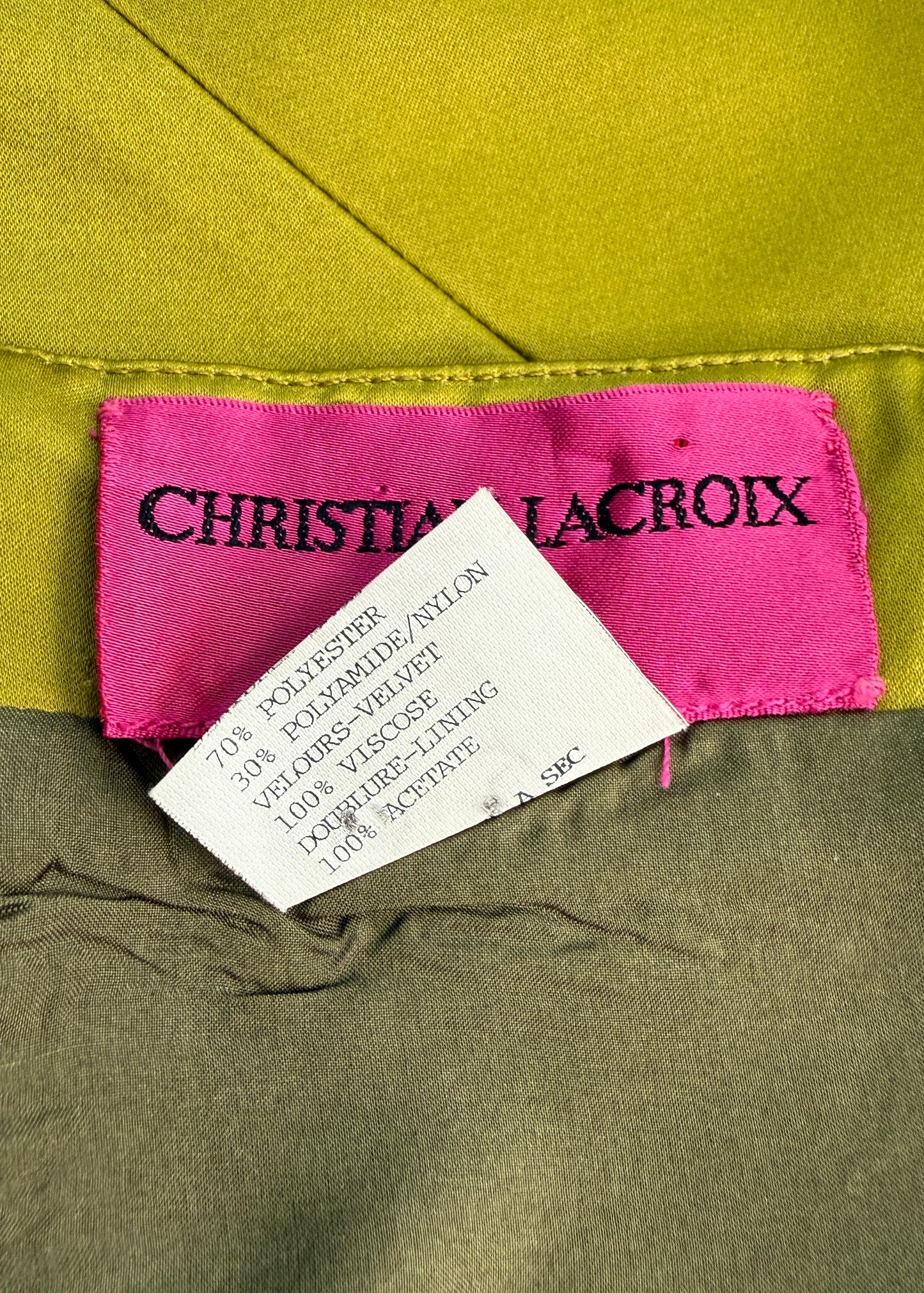 Christian Lacroix Fall 1991 Runway Silk & Lace Dress