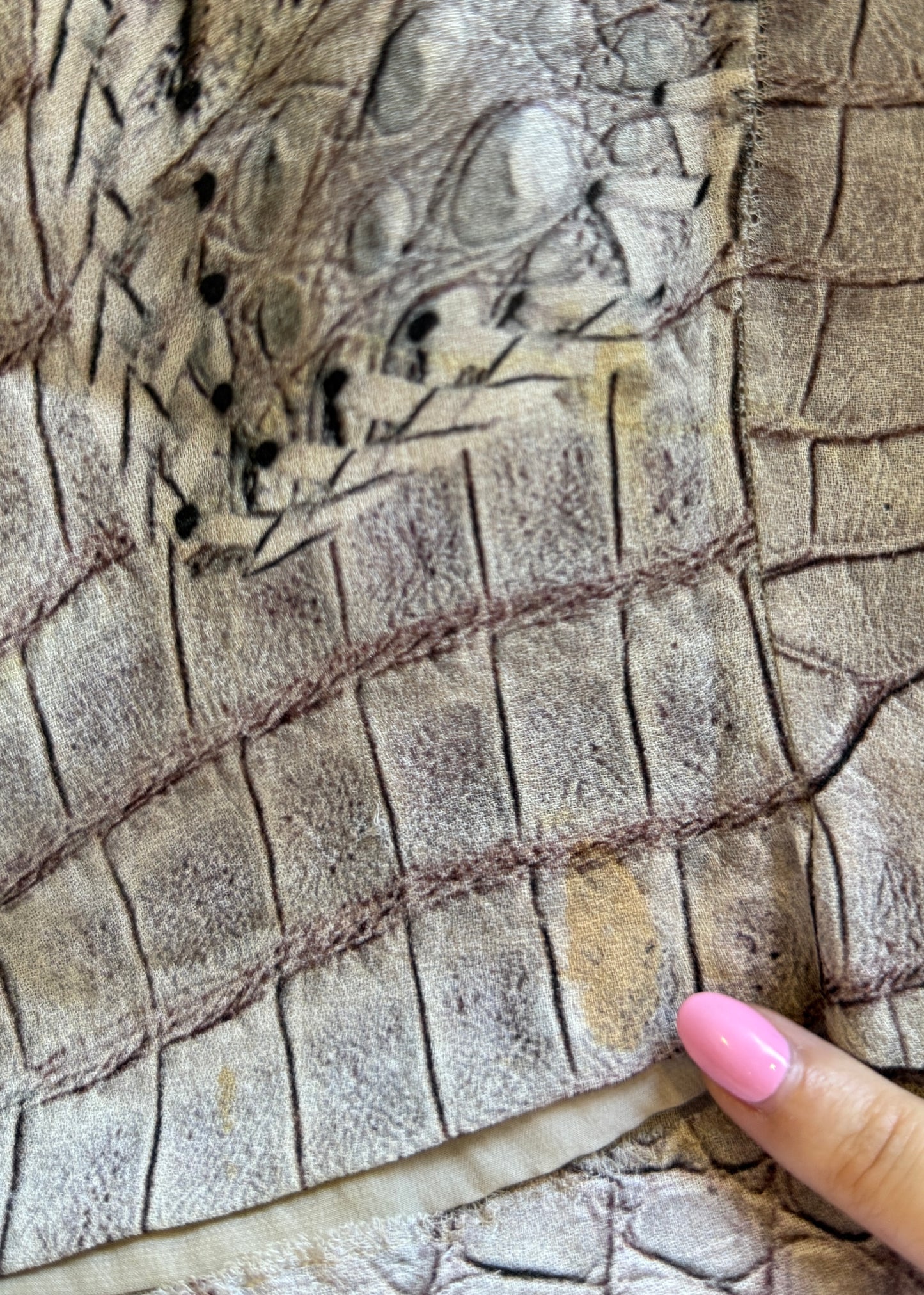 Roberto Cavalli Spring 2011 Crocodile Print Cross Strap Dress