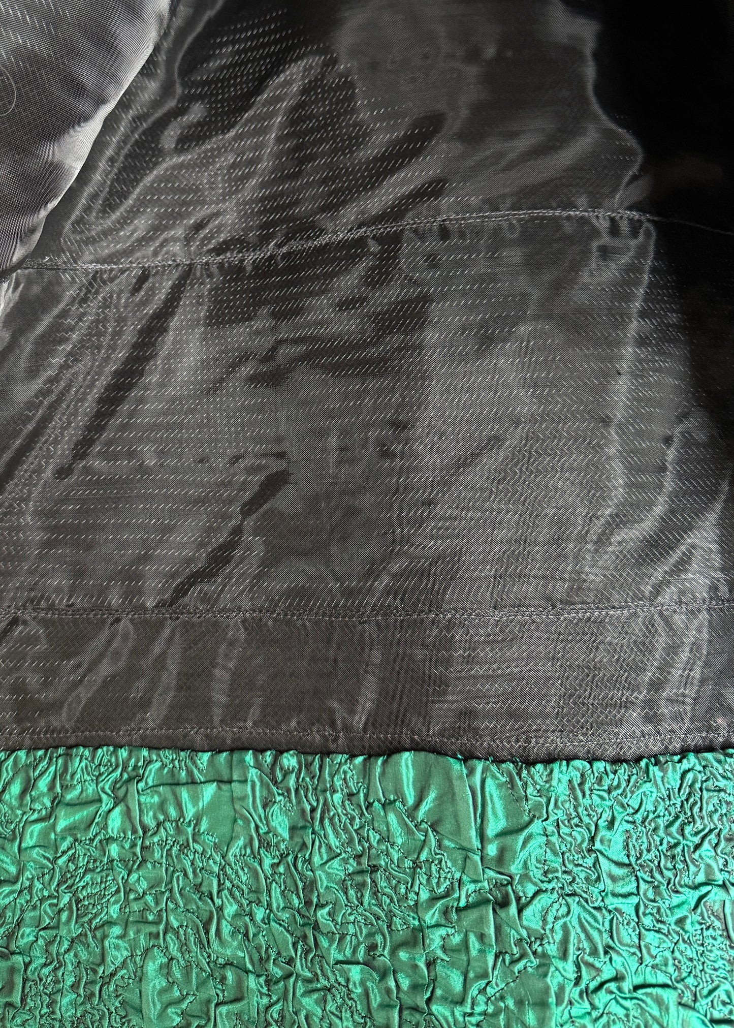 Nina Ricci 1990s Haute Couture Emerald Green Strapless Silk Gown