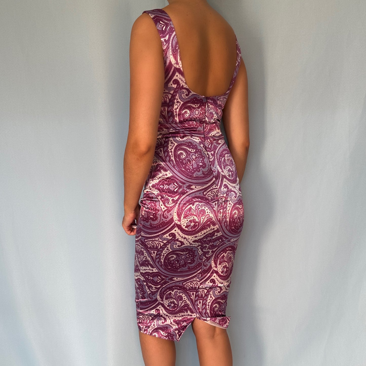 Dolce & Gabbana D&G Purple Paisley Dress