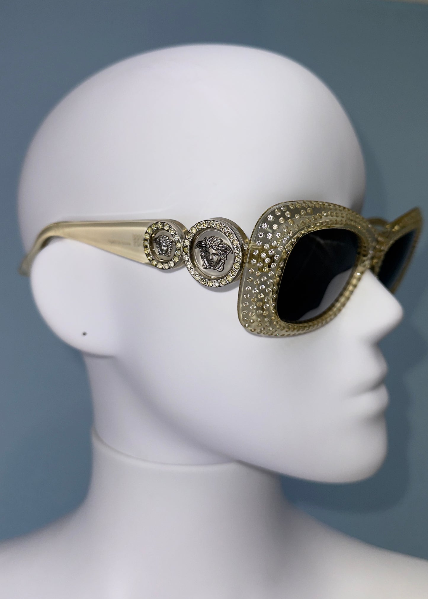 Versace Fall 1996 Rhinestone Medusa Sunglasses