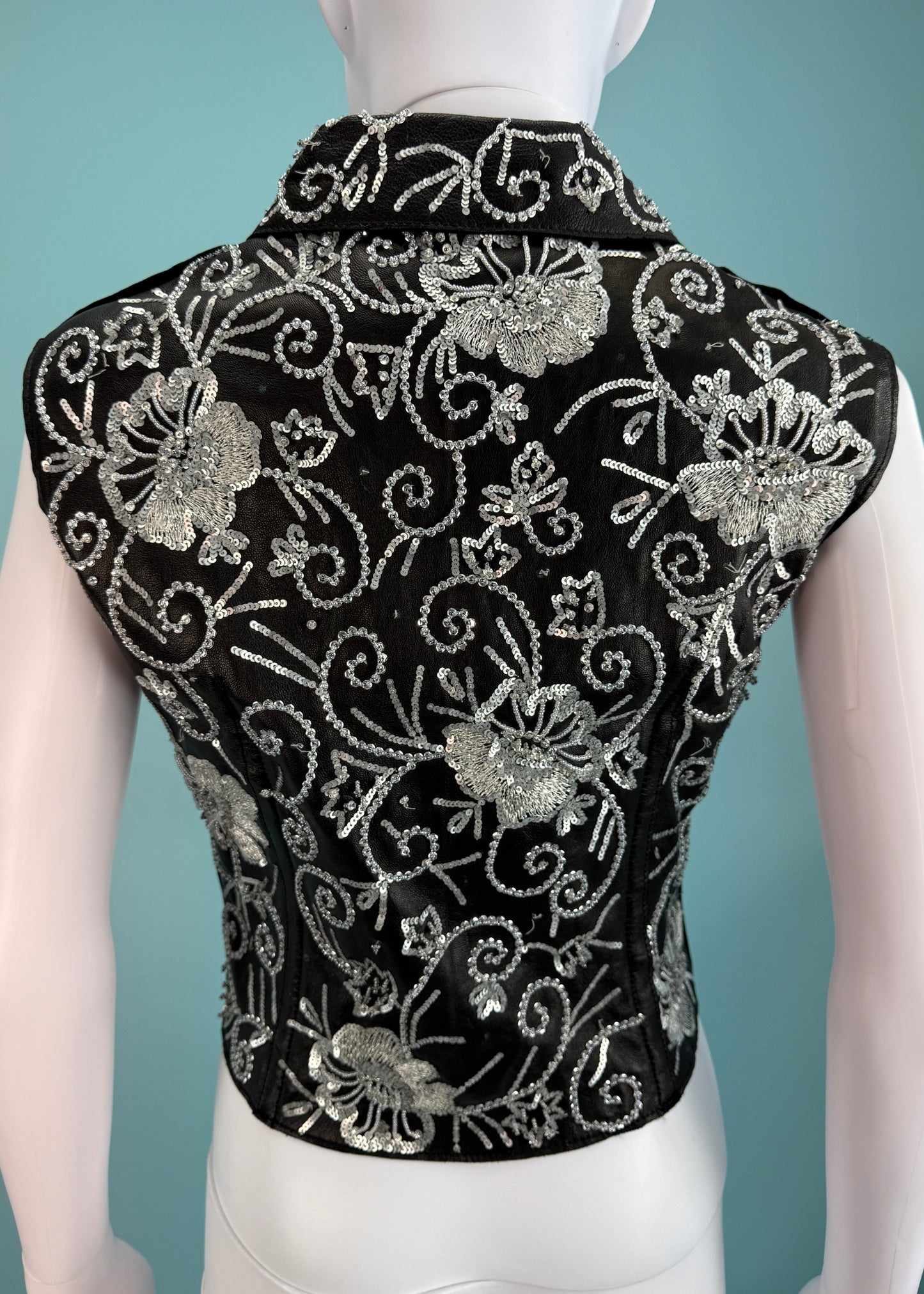Dolce & Gabbana Fall 1999 Embellished Leather Vest Jacket
