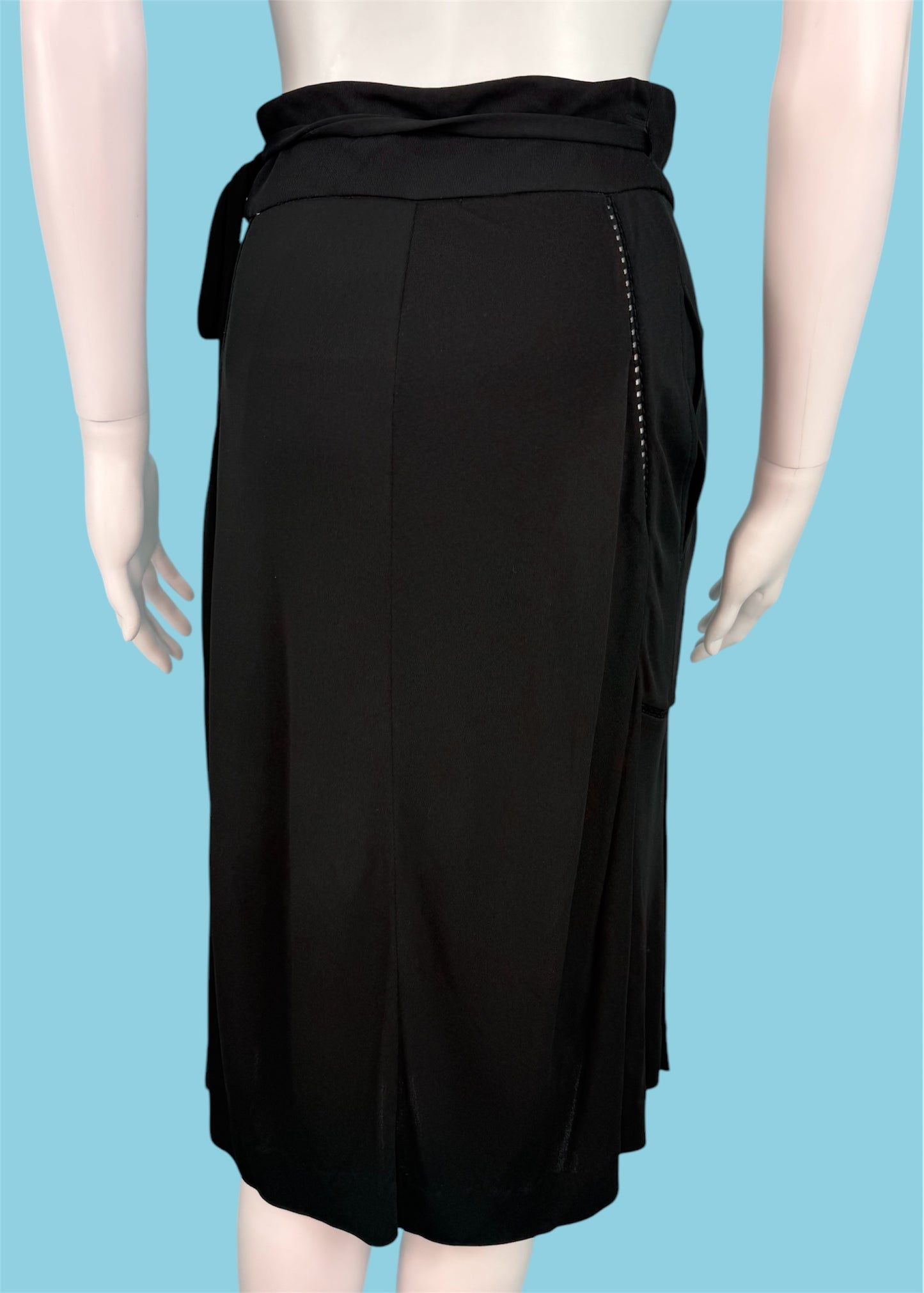 Yves Saint Laurent by Tom Ford Black Wrap Skirt